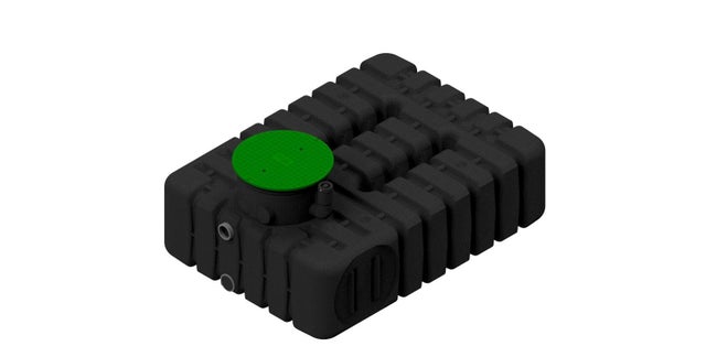 Cuve de récupération d'eau de pluie à enterrer 38282 noir 2500 l SOTRALENTZ