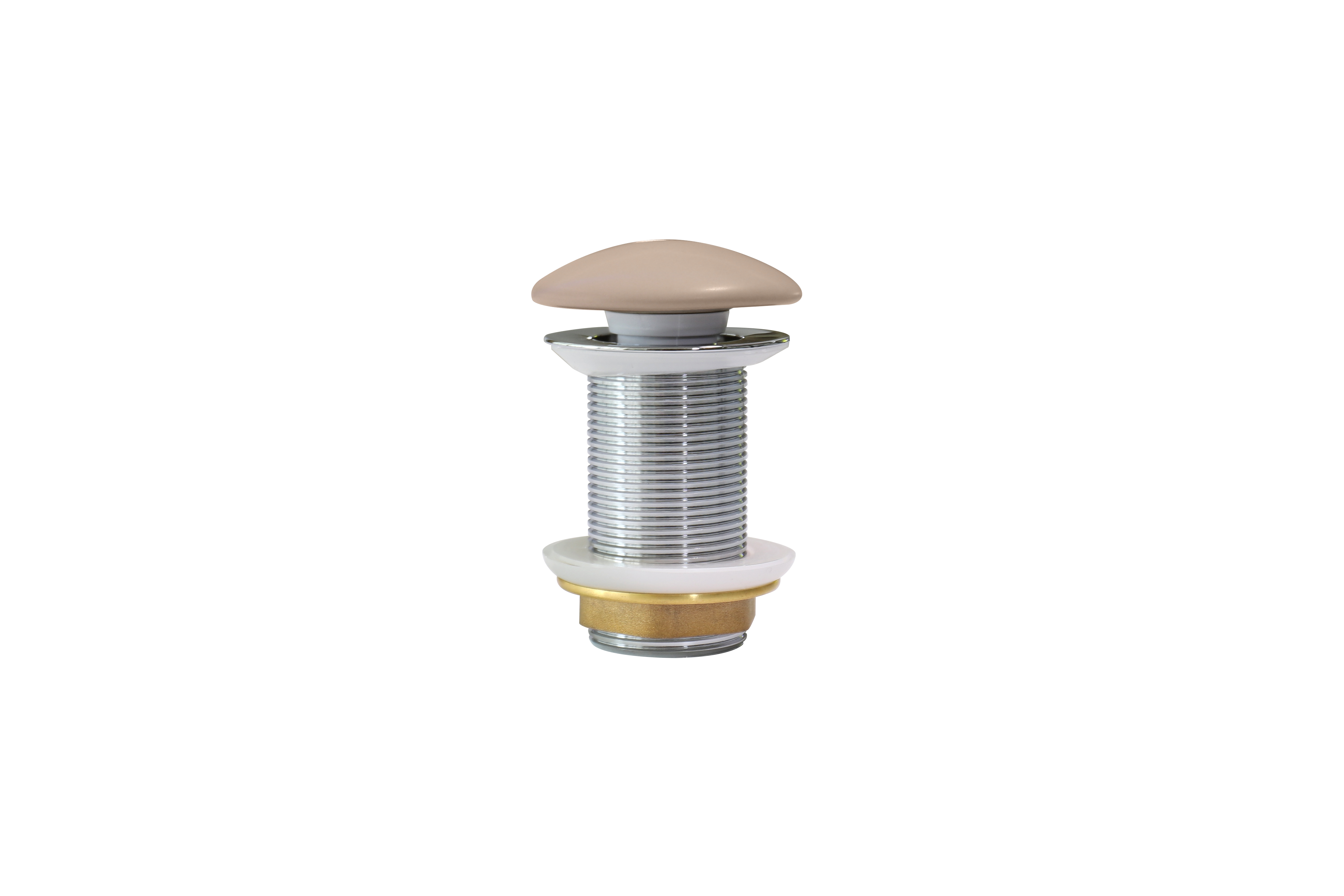 Lavabo da appoggio Studio SENSEA tondo in ceramica beige satinato piletta inclusa - 8