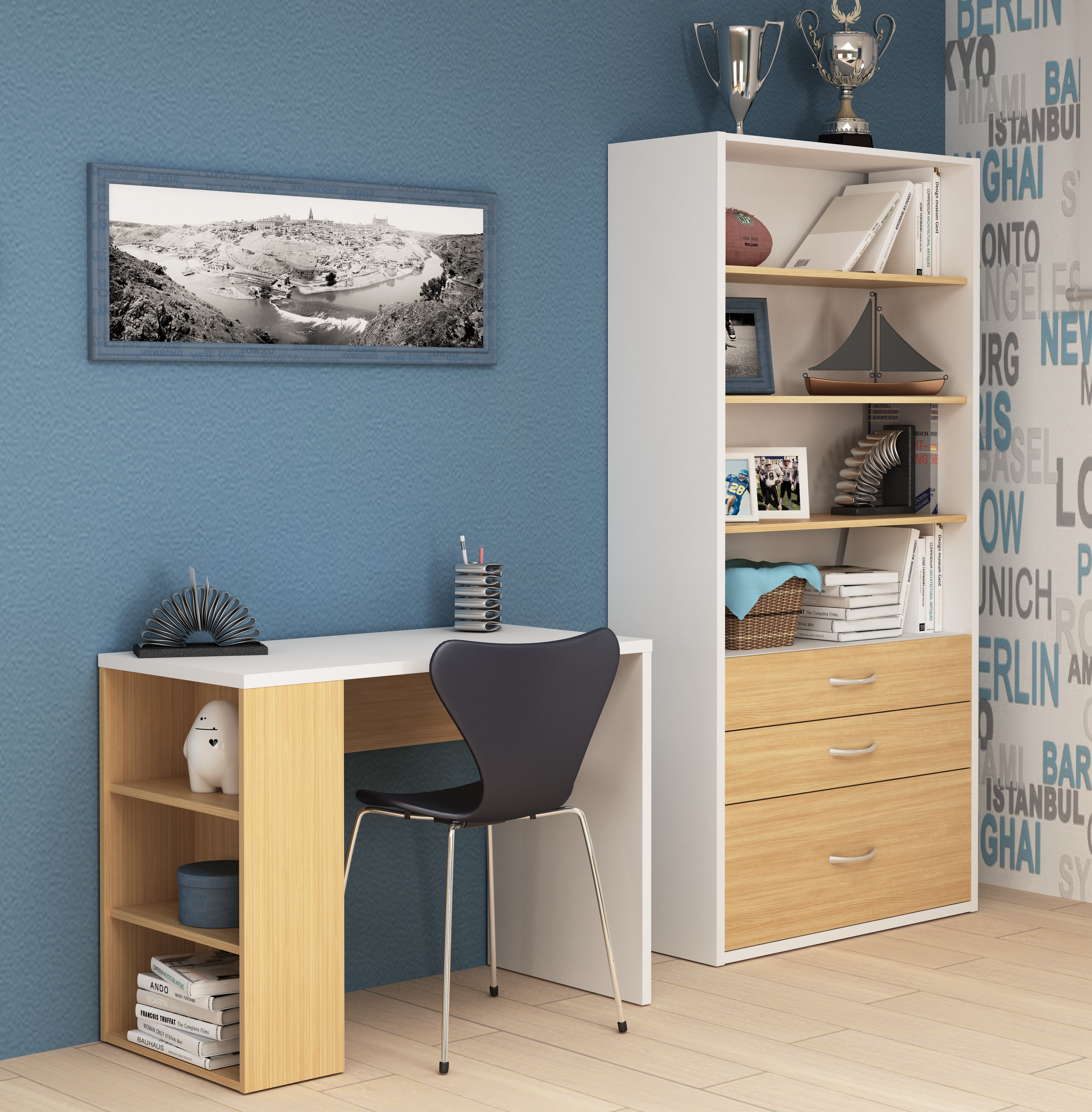 Mesa de estudio moon walk 75x100x50 cm