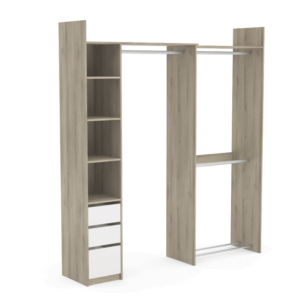 Kit dressing chêne kronberg et blanc H.218.3 x P.43.9 cm - 5