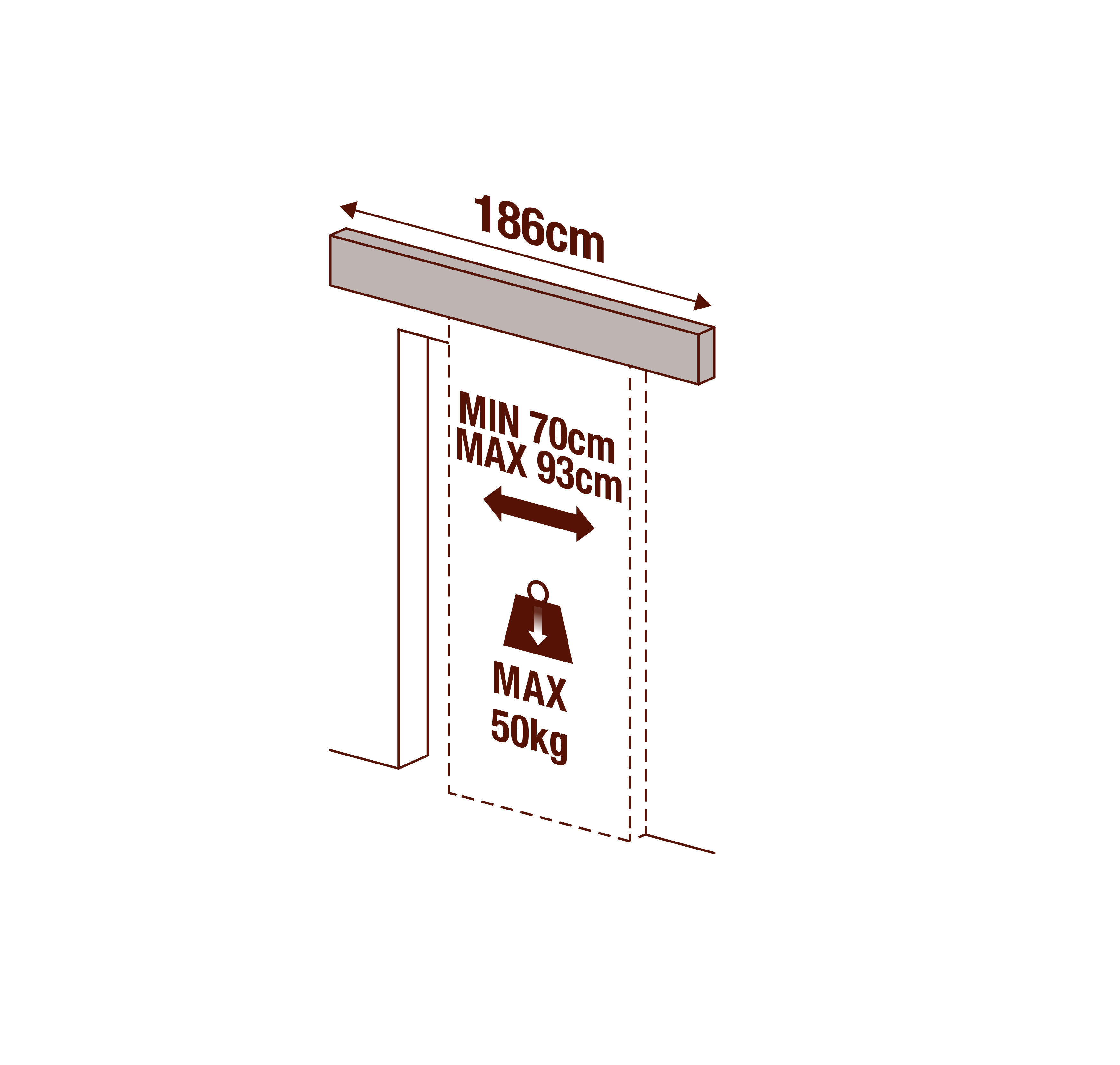 System przesuwny do drzwi przesuwnych Yumbo 2 Czarny Artens - 3