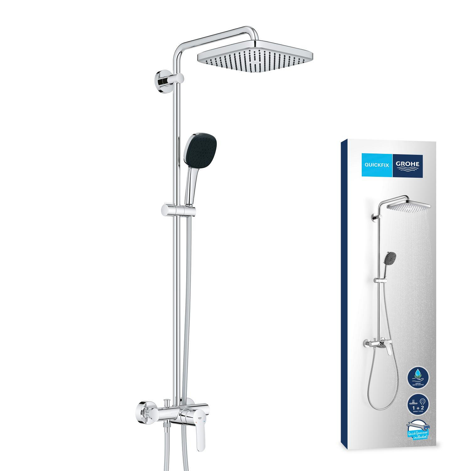 Colonne de douche mitigeur mécanique 2 jet(s) chrome Vitalio comfort 250 GROHE - 14