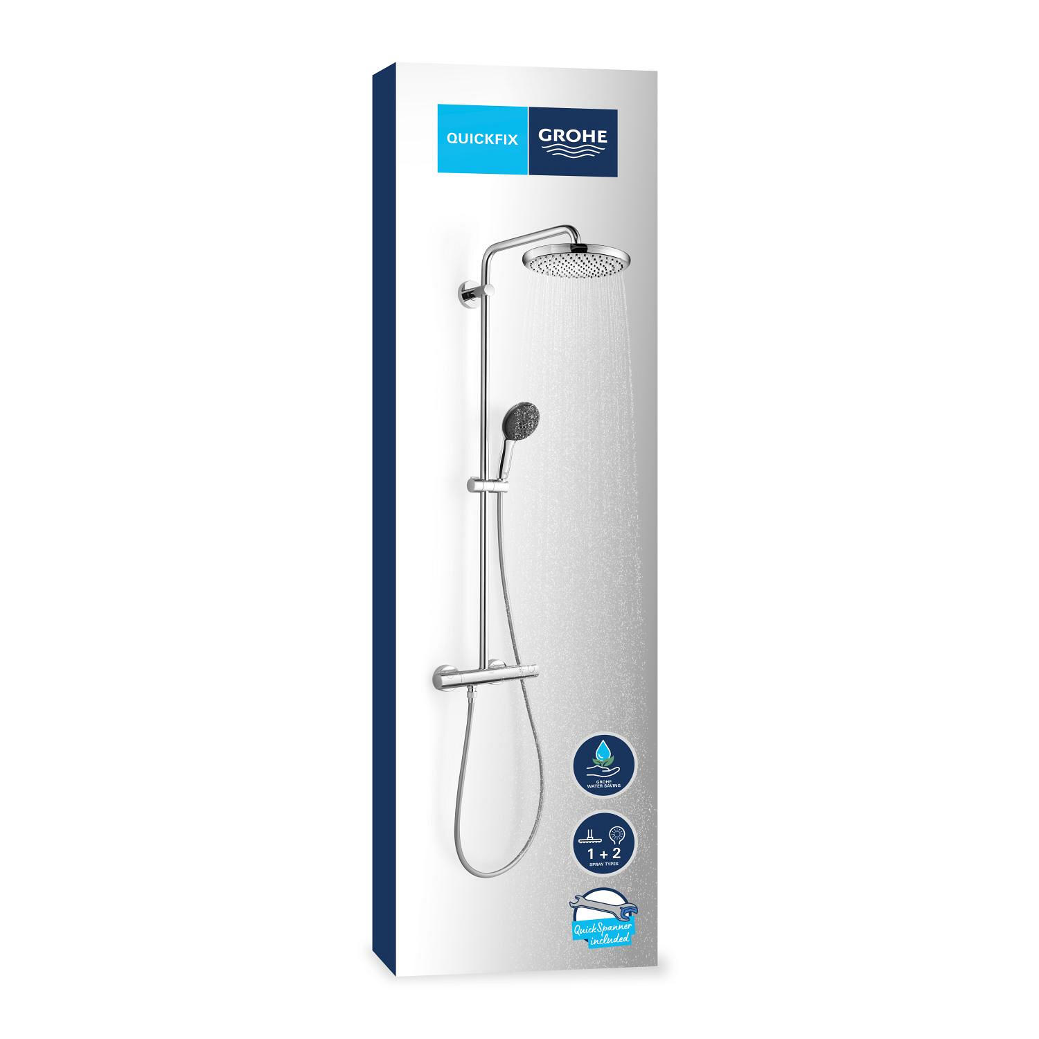 Colonne de douche thermostatique 2 jet(s) chrome Vitalio start 250 GROHE - 5