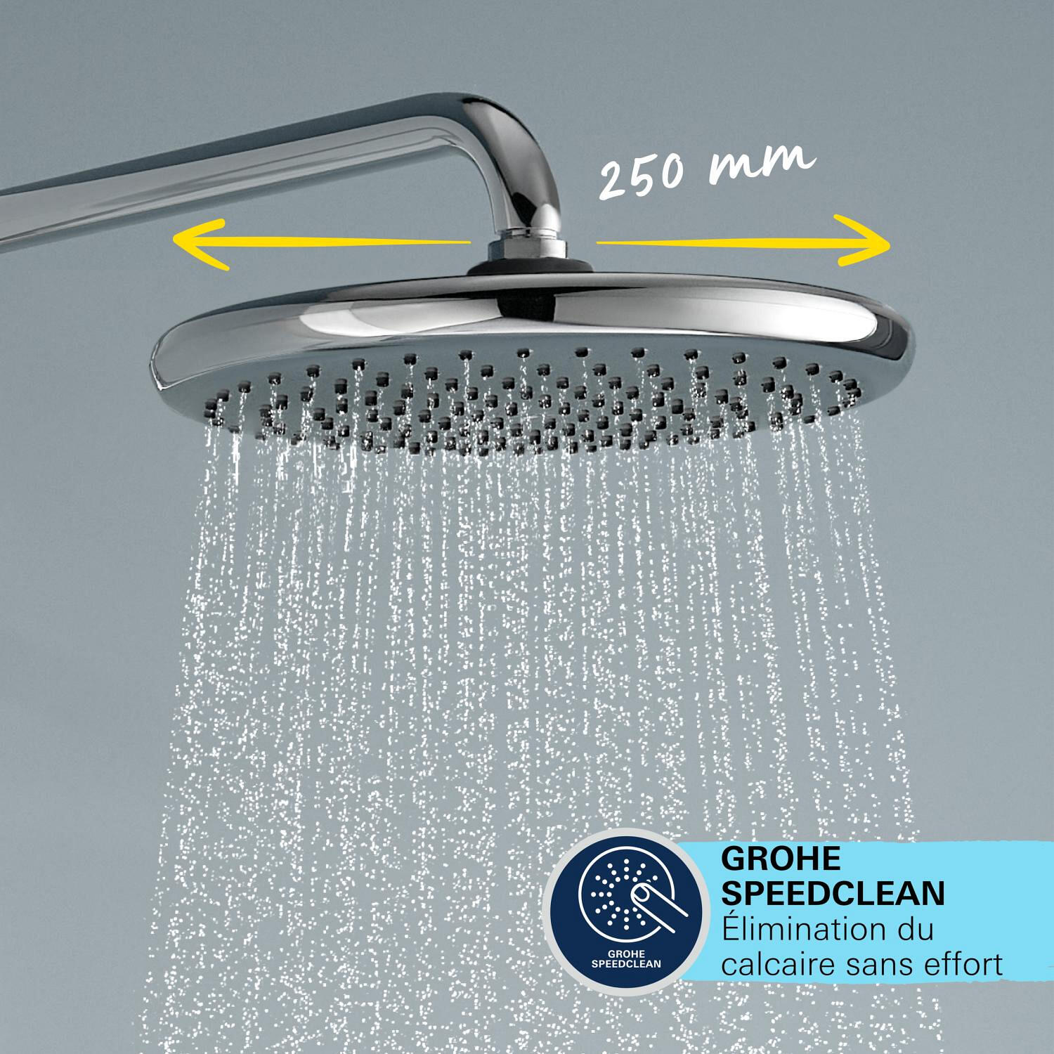 Colonne de douche thermostatique 2 jet(s) chrome Vitalio start 250 GROHE - 7