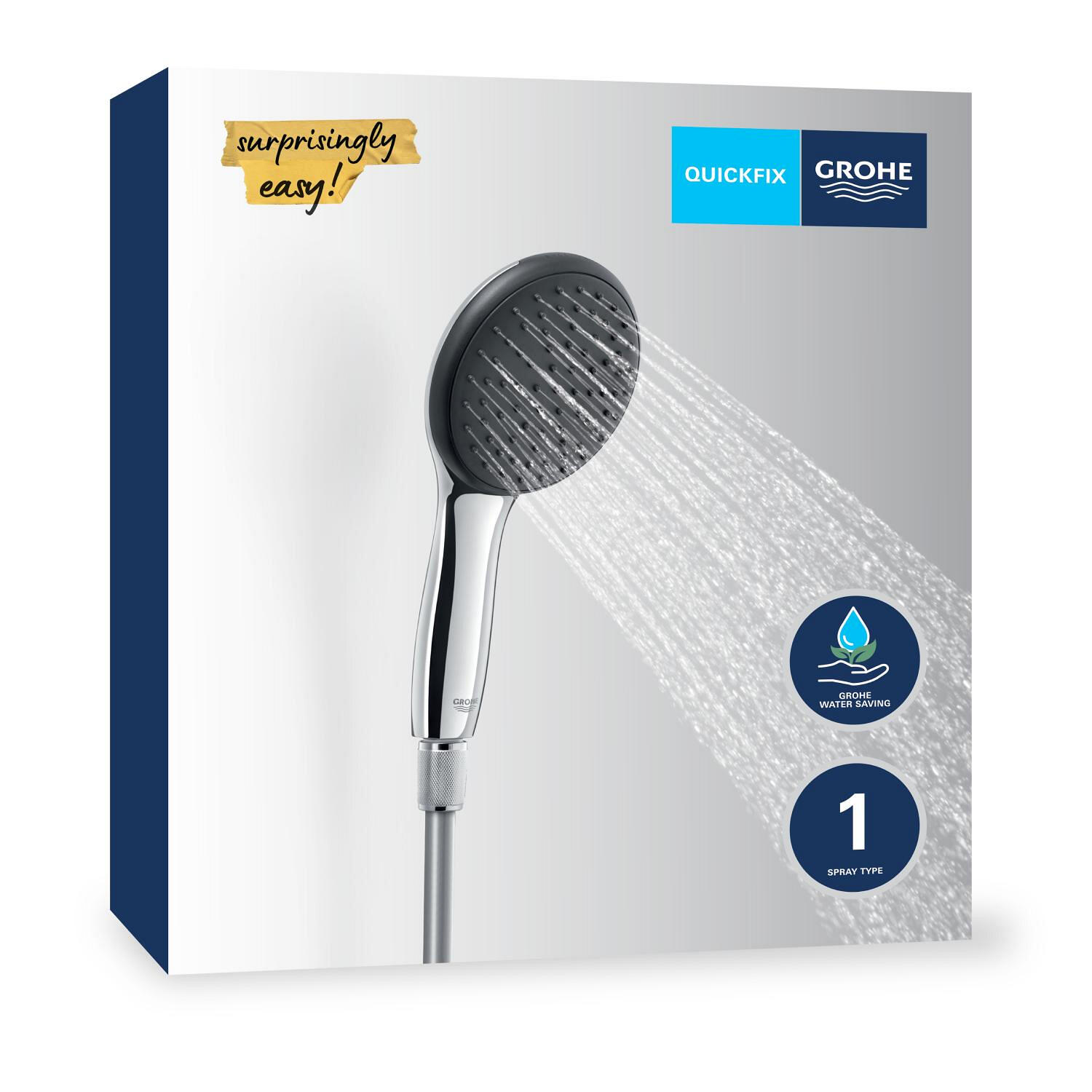 Duo (pommeau de douche et flexible) 1 jet chrome, Vitalio start 110, GROHE - 5