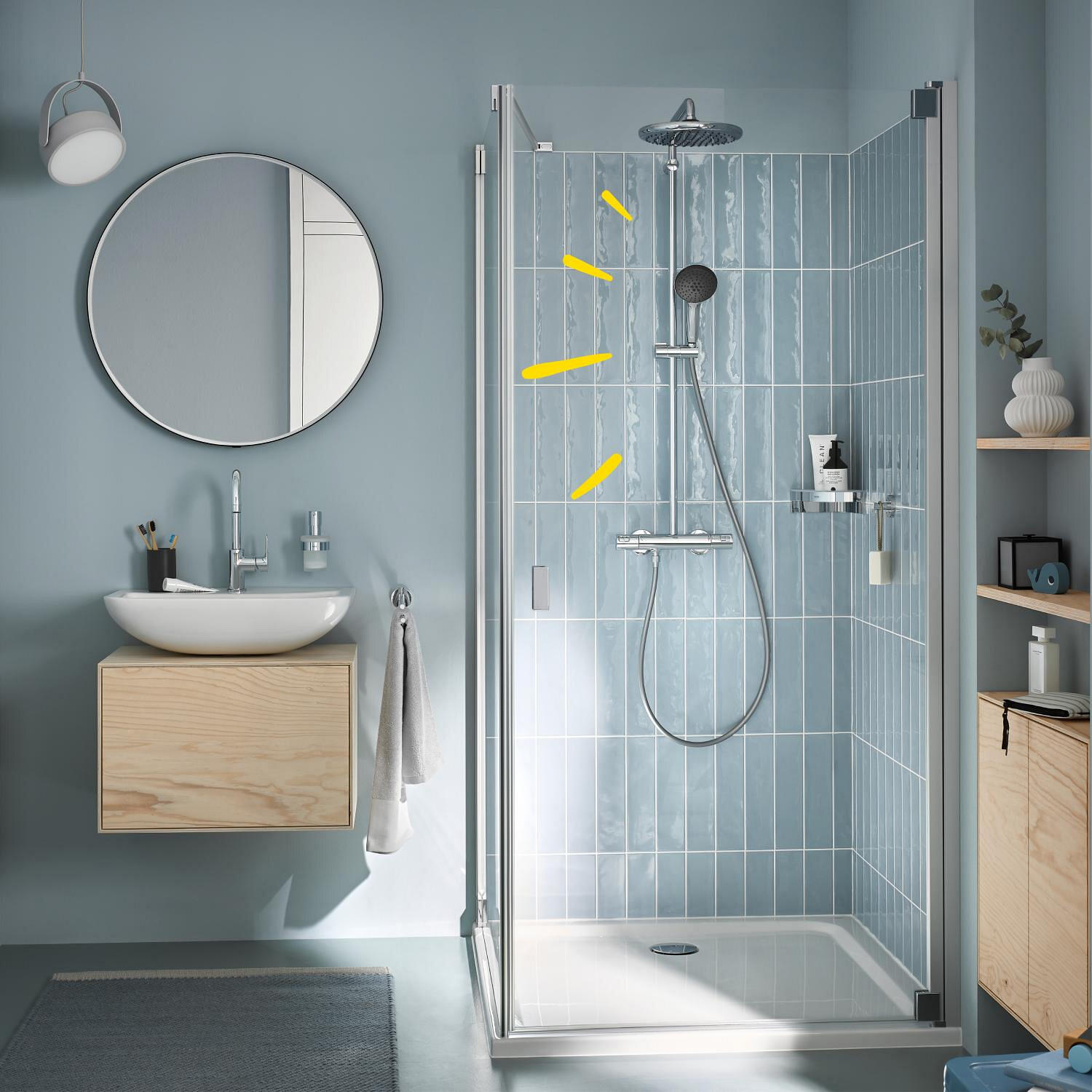 Colonne de douche thermostatique 2 jet(s) chrome Vitalio start 250 GROHE - 9