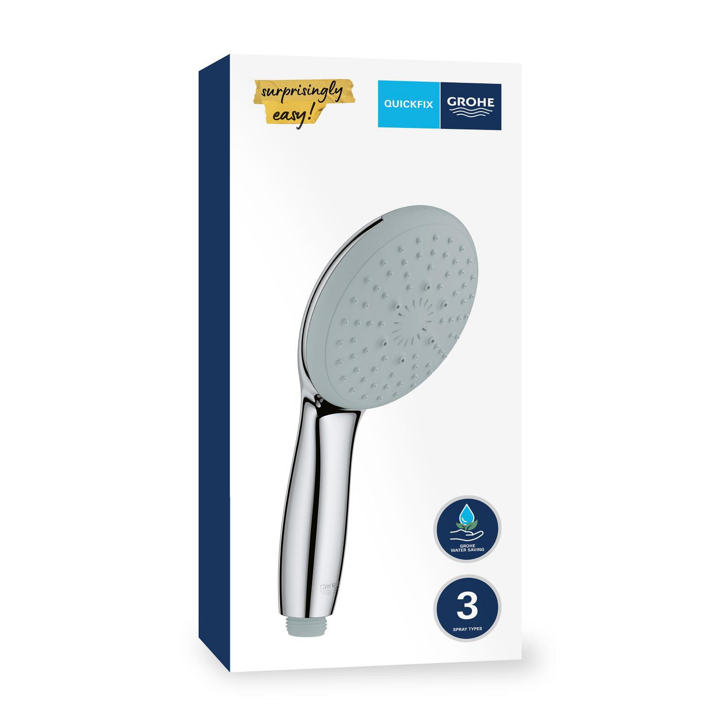 Chuveiro 110 cm cromado cinza Grohe Start Clova - 2