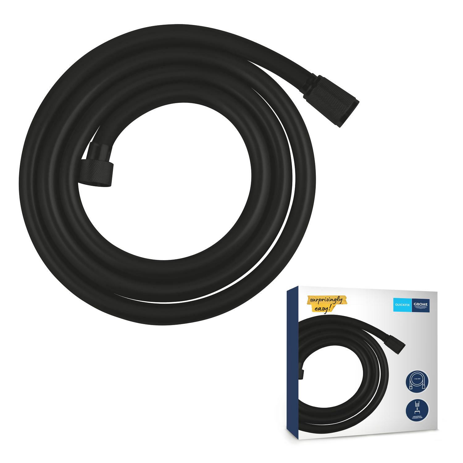 Flexible de douche L.175 cm noir, GROHE, Vitalioflex trend noir 175cm - 5