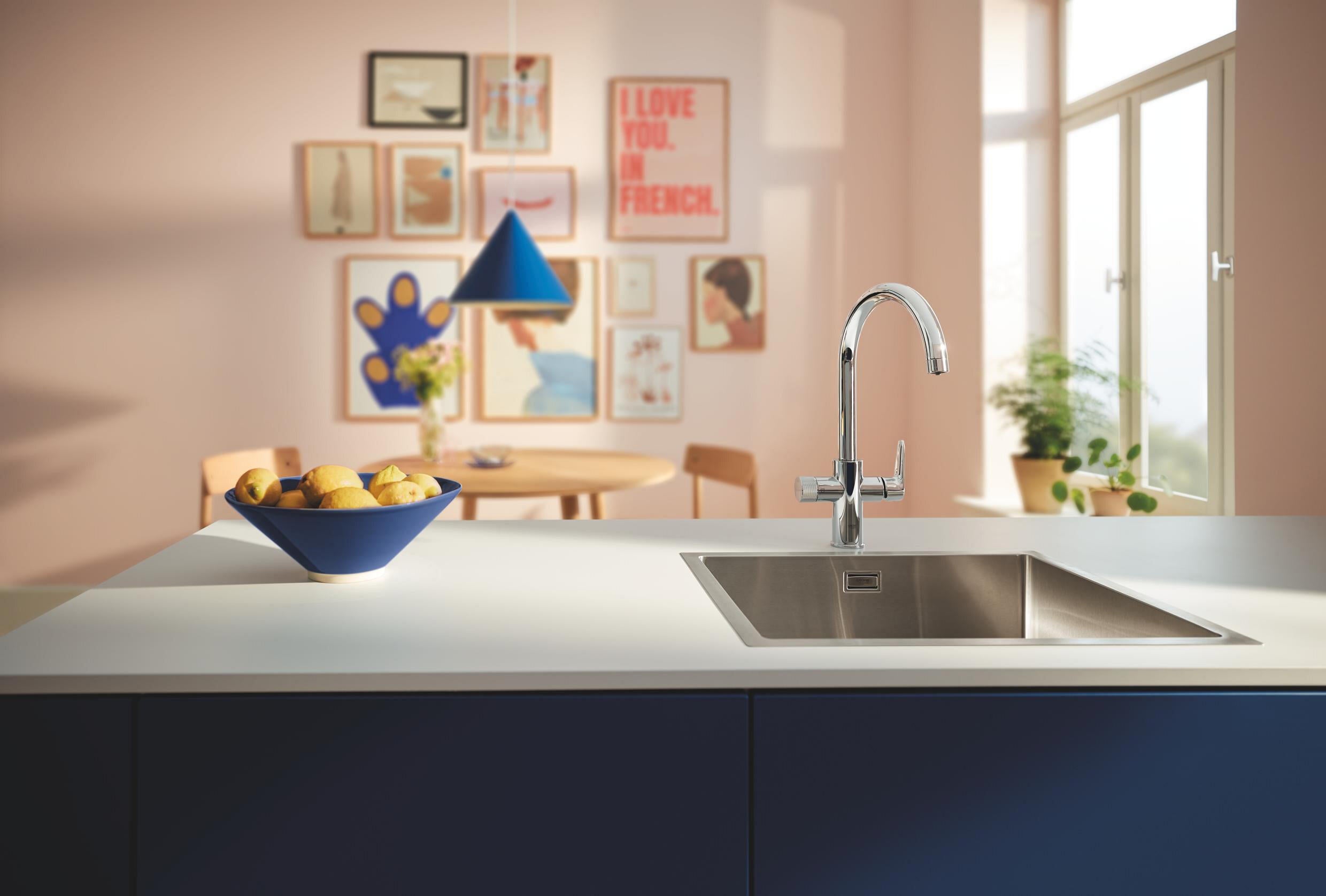 Rubinetto da cucina fisso a c multifunzione GROHE Blue Pure StartCurve cromo lucido GROHE - 5