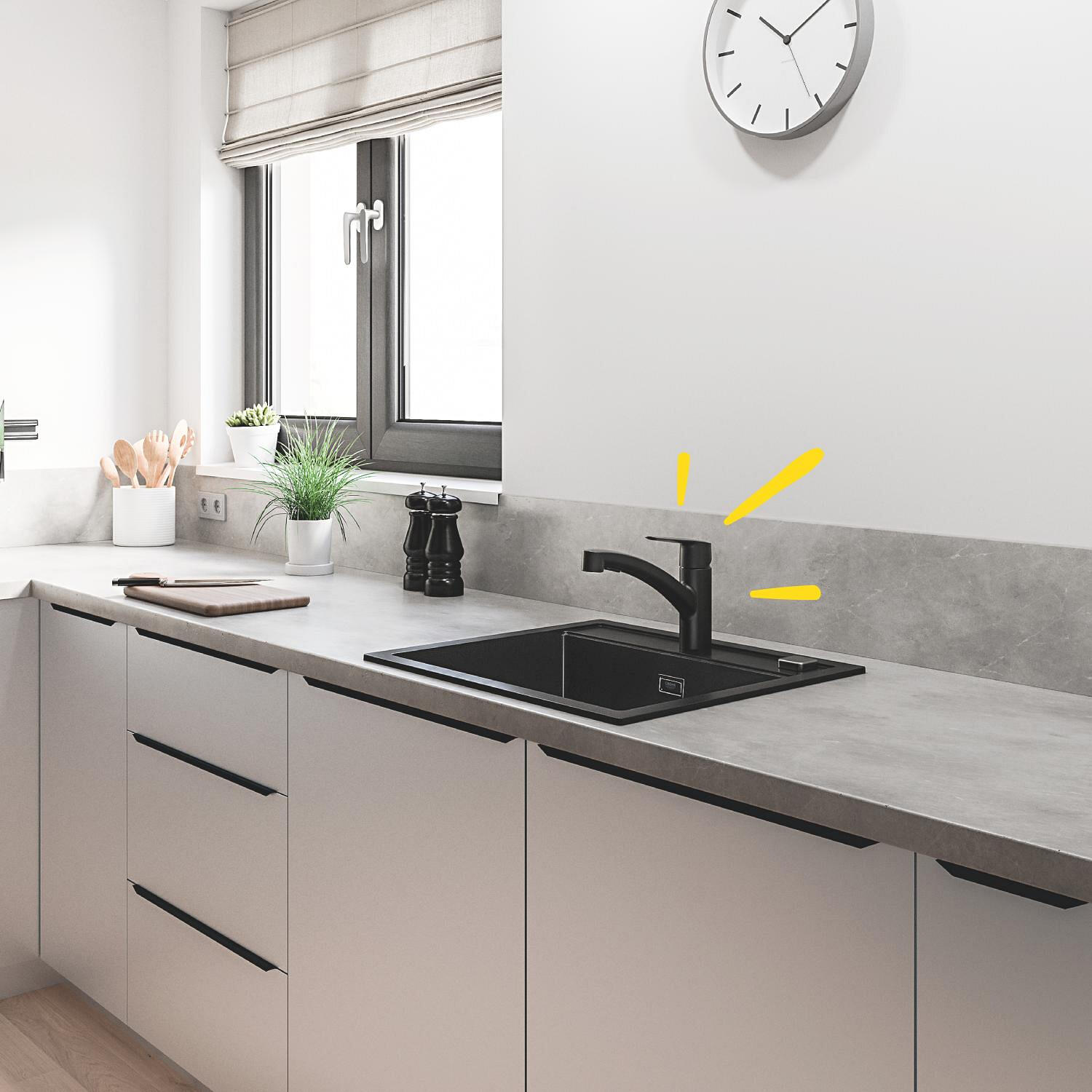 Robinet de cuisine avec douchette noir, Start - QuickFix, GROHE - 4