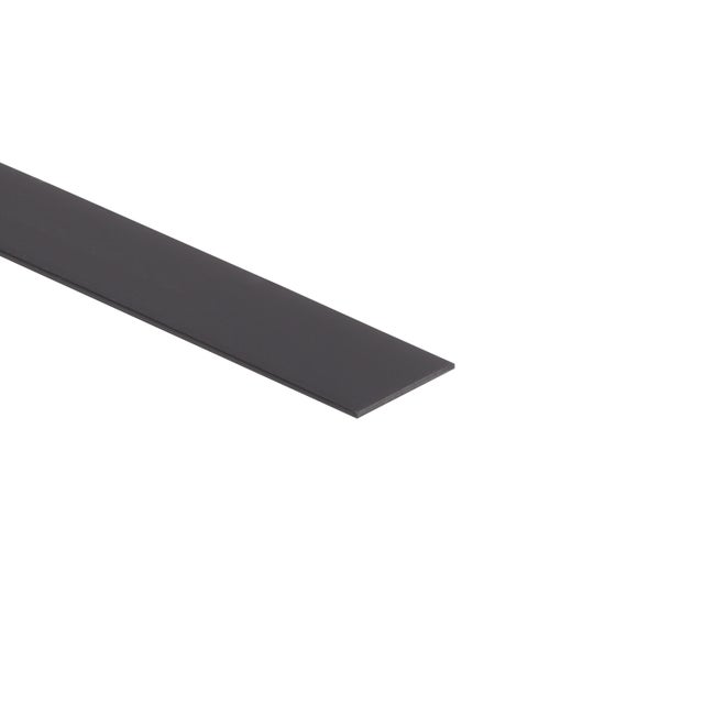 Profilé plat PVC l.30 mm x L.2,6 m noir 
