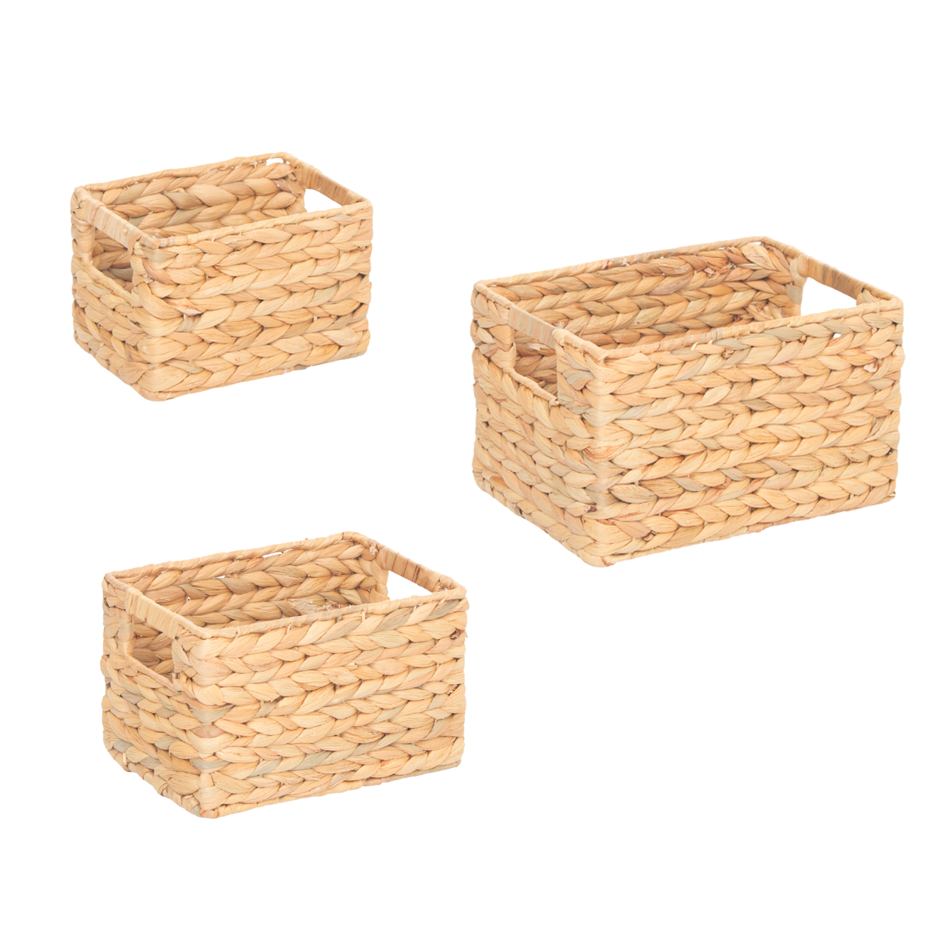 Conjunto de 3 cestos em matéria orgânica natural Sensea - 6