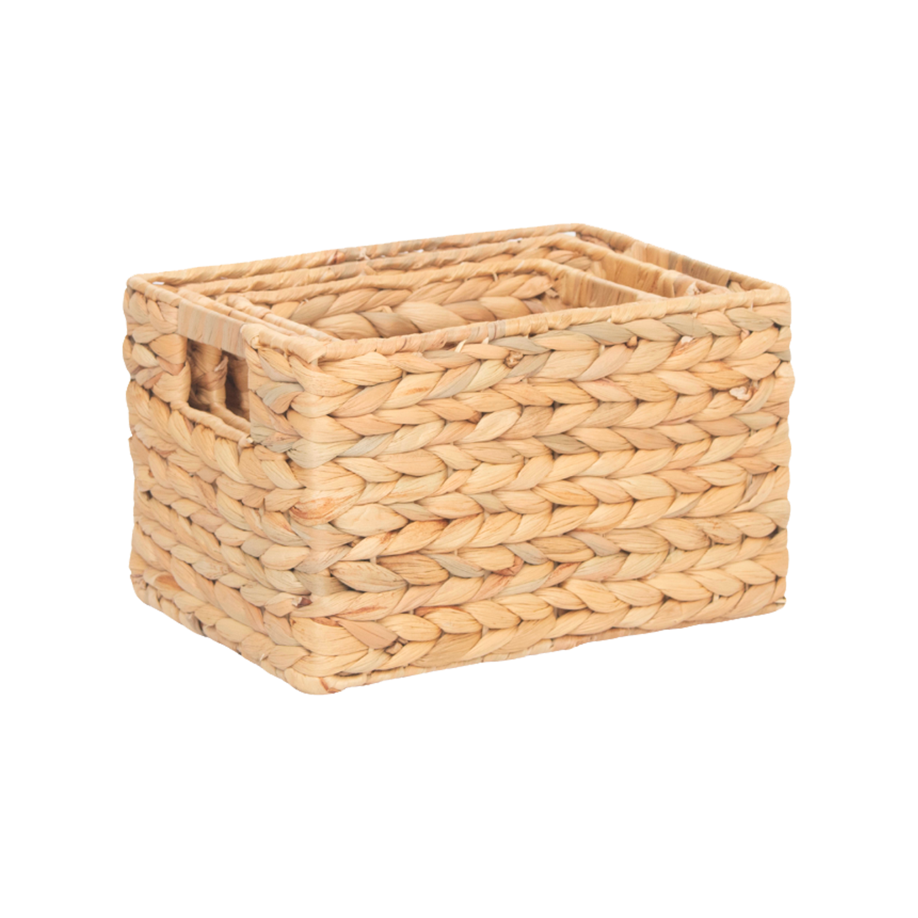 Lot de 3 paniers jacinthe l.19 x P.19 x H.16 cm SENSEA - 3