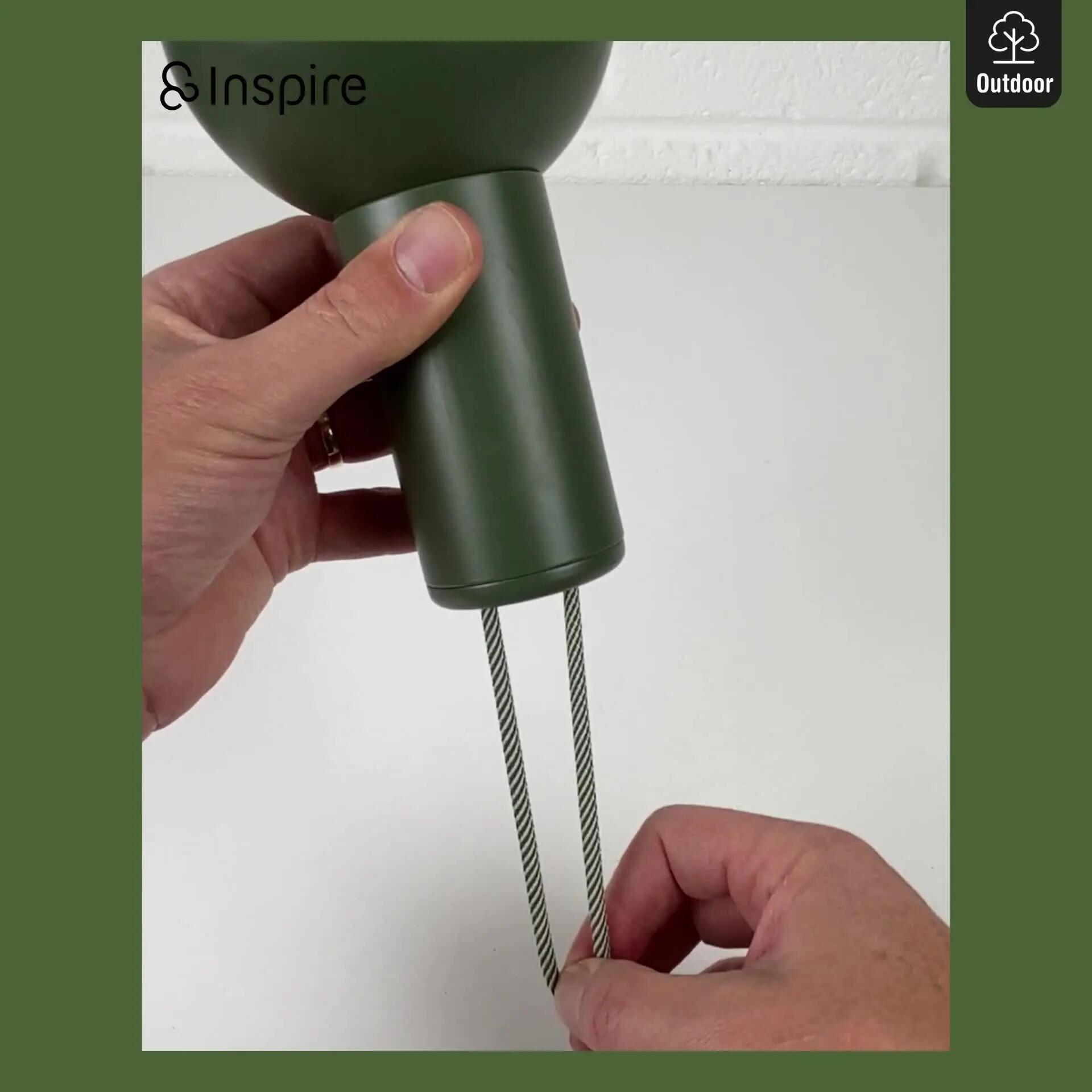 Lampe de table ou à suspendre, 1300 lumens, Dolci vert kaki INSPIRE - 19