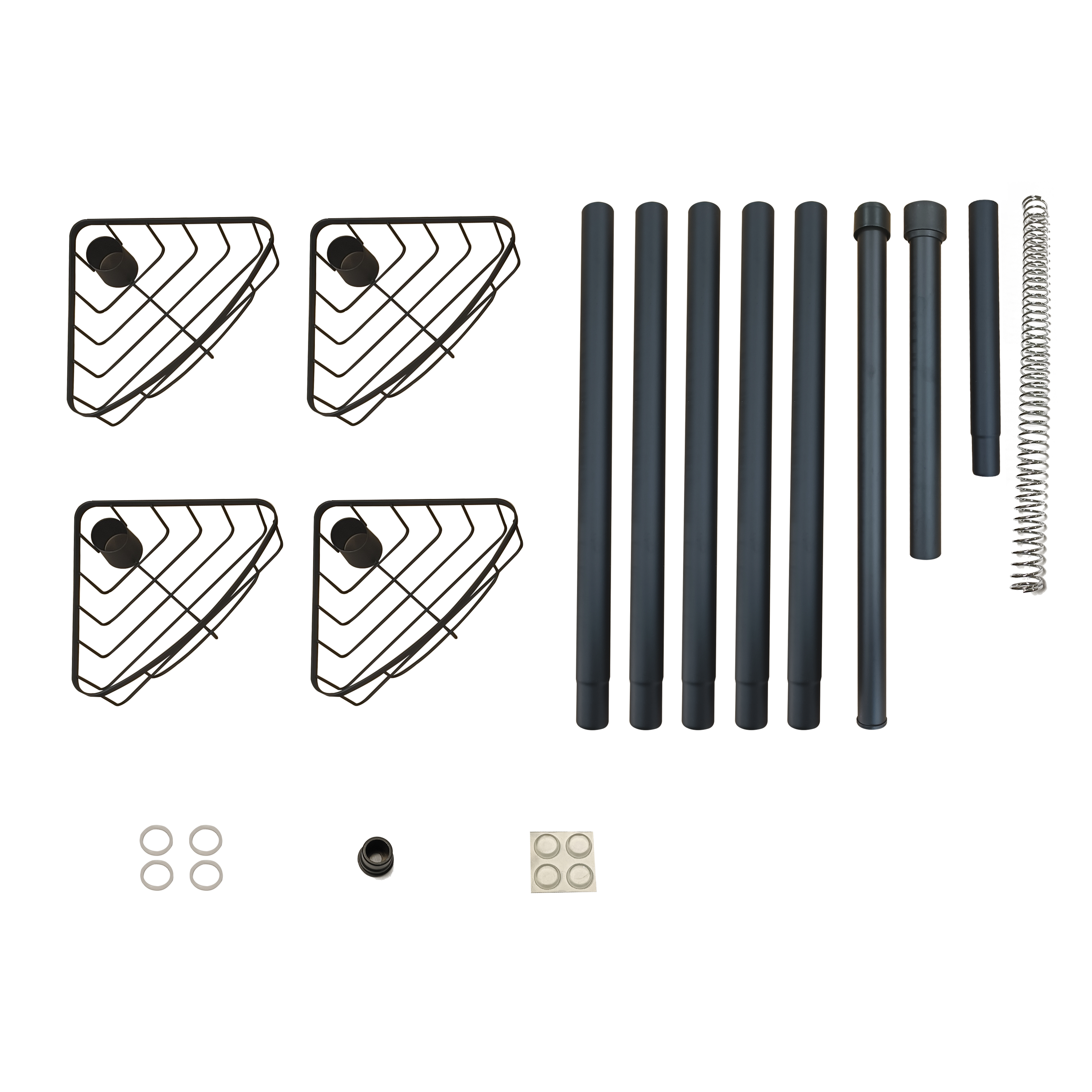 Cesto de duche telescópico 4 Níveis preto essential Sensea - 2