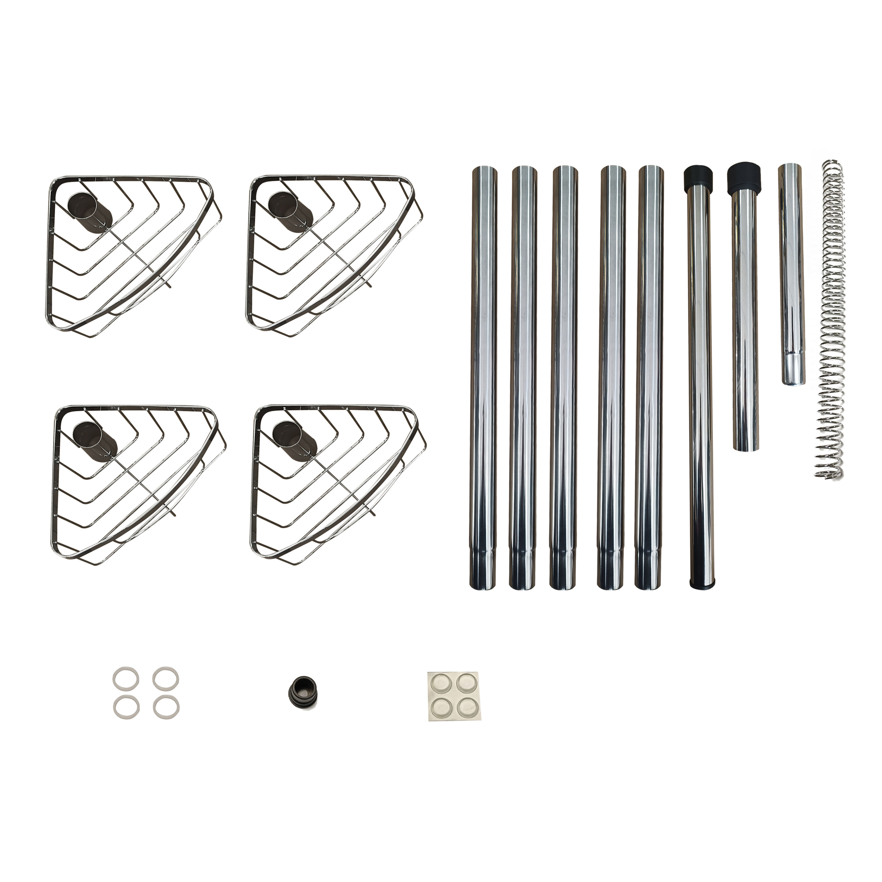Cesto de duche telescópico 4 Níveis cromado essential Sensea - 2