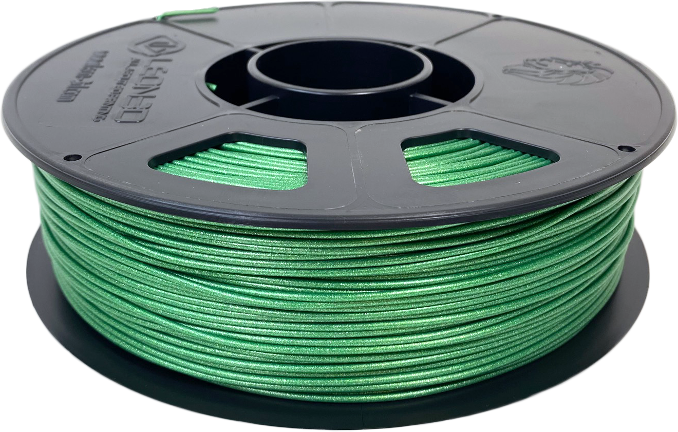 Bobina de filamento PLA GLITTER 3D VERD ESMERALDA 1KG - 2