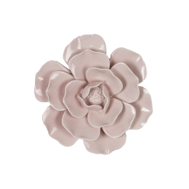 Objet décoratif Fleur, rose H.13.5 x l.13.5 cm