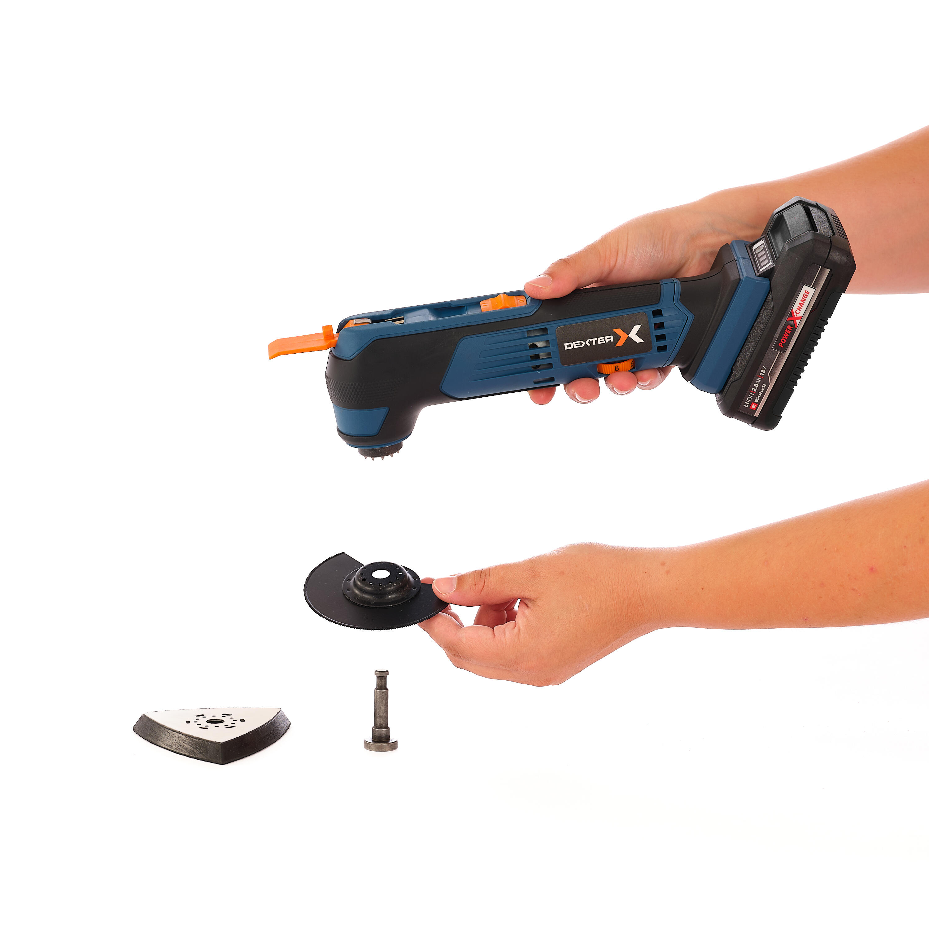 Multiherramienta DEXTER POWER X-CHANGE 18V + 1 Batería 2.0Ah + Cargador - 6