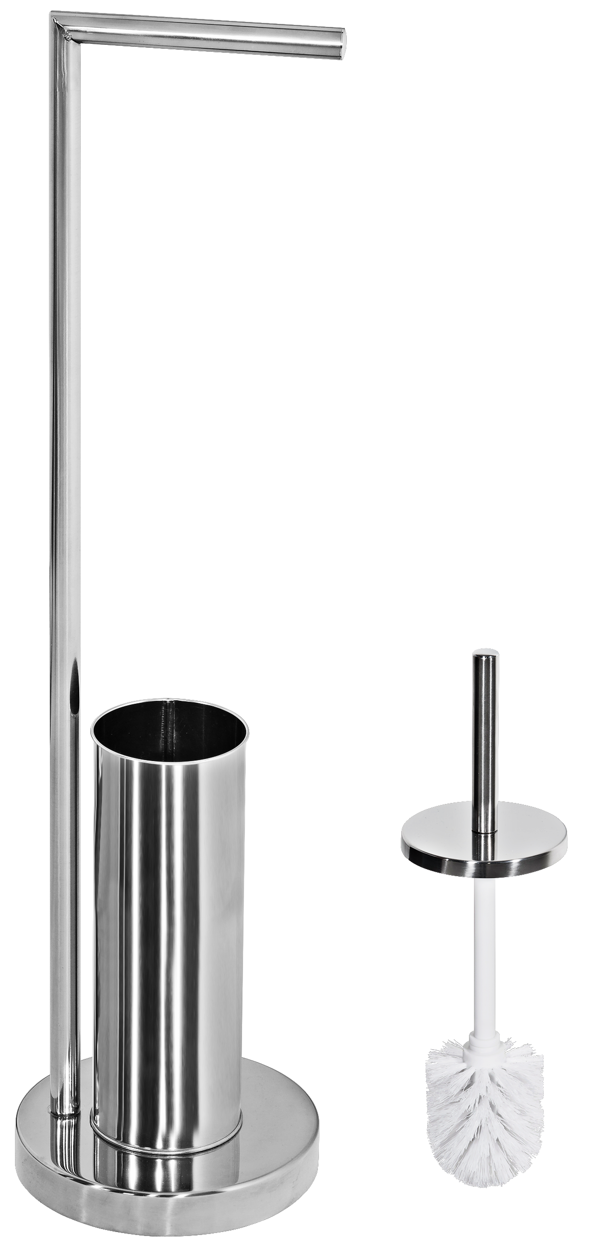Stojak na papier toaletowy i szczotkę toaletową Chrom Ba-De - 3