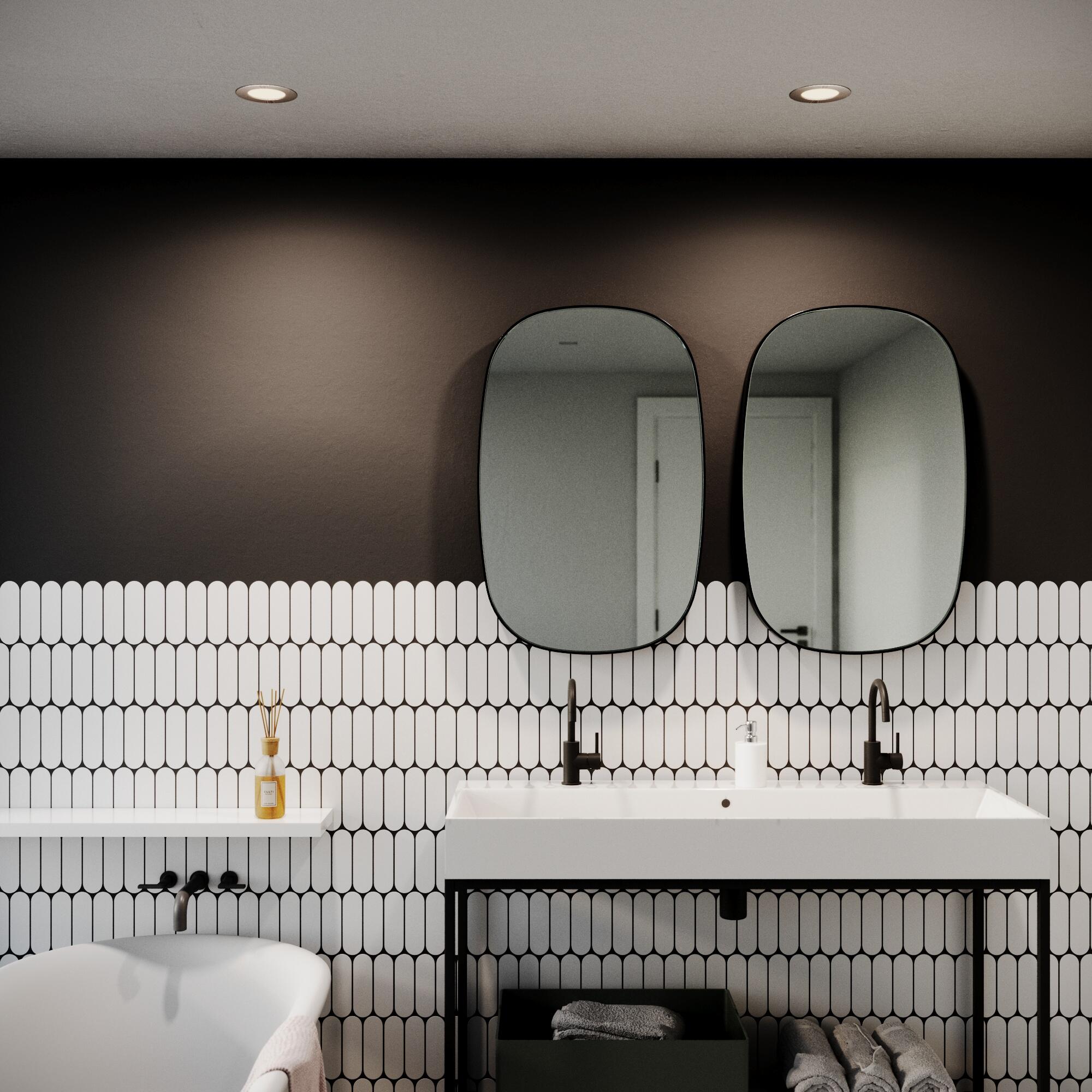 Foco incorporado com fonte de luz LED 1200lm IP44 7.9W 12x2x2 cm cinza / prateado INSPIRE - 4