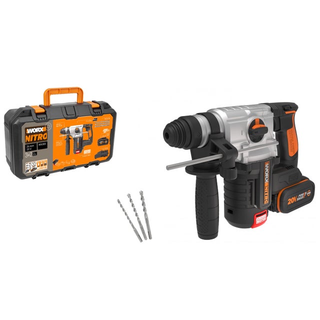 Perforateur Brushless 20V 2,6J WORX - WX383 (1 batterie 4Ah et chargeur)