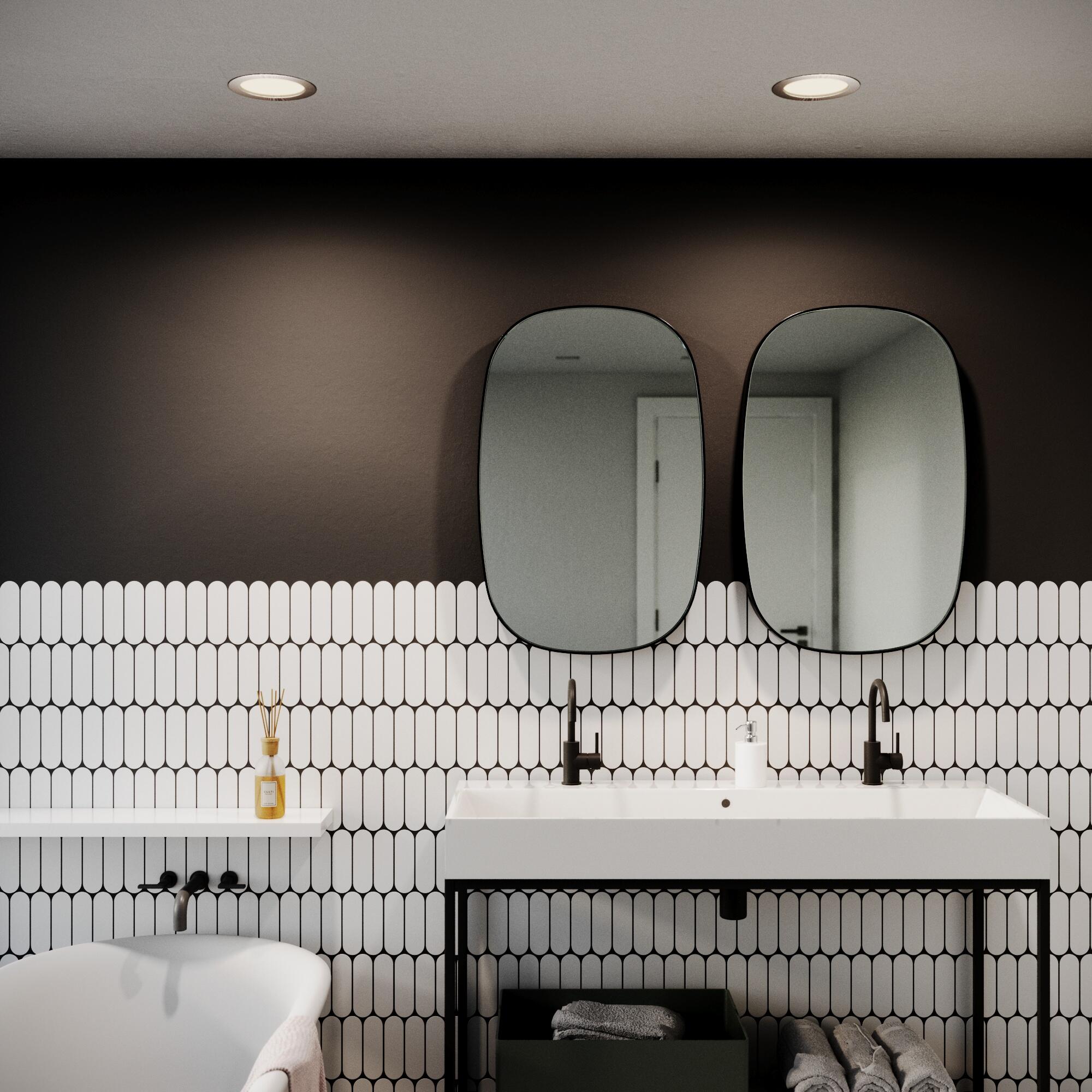 Foco incorporado com fonte de luz LED 2600lm IP44 16.5W 17x2x2 cm cinza / prateado INSPIRE - 4