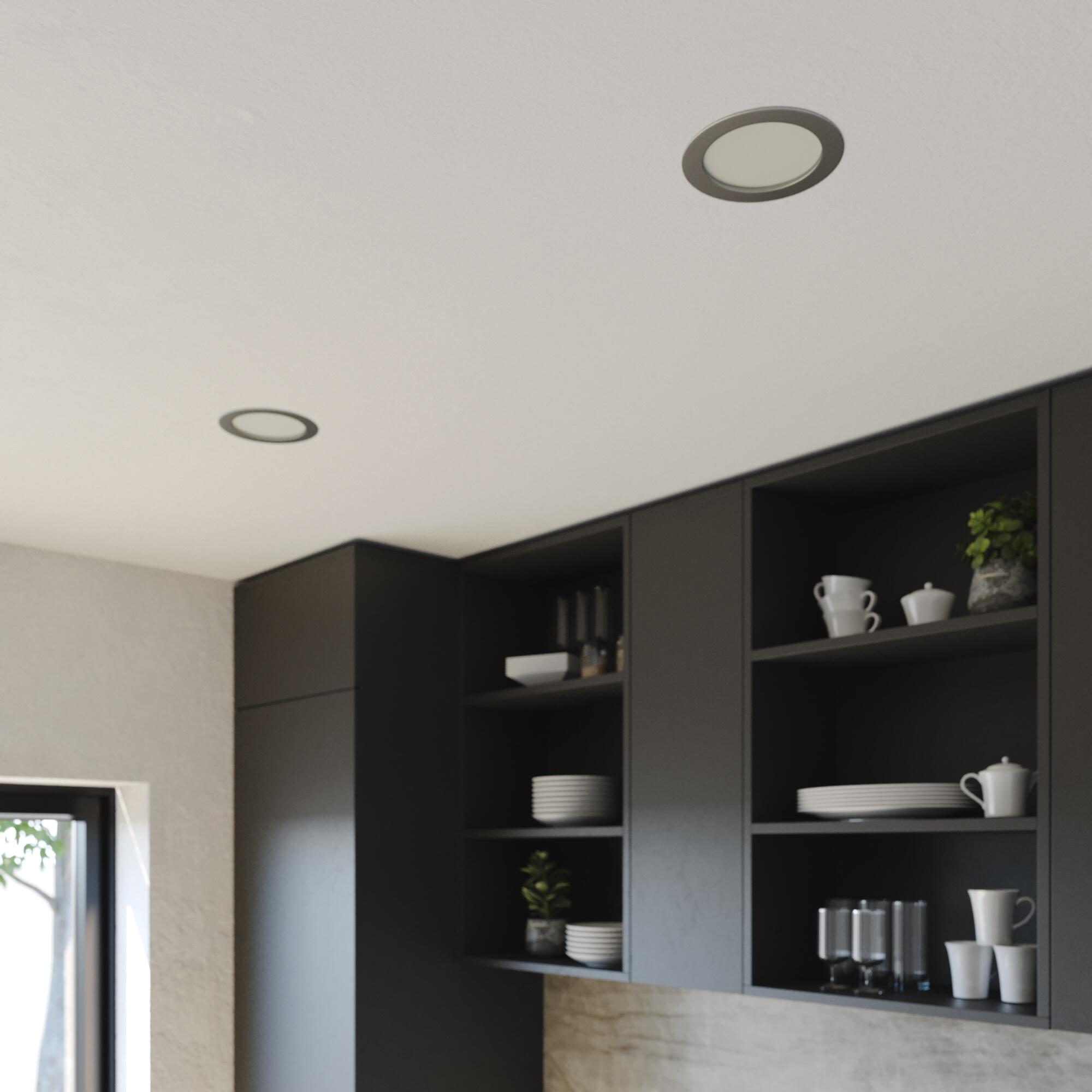 Foco incorporado com fonte de luz LED 2600lm IP44 16.5W 17x2x2 cm cinza / prateado INSPIRE - 3