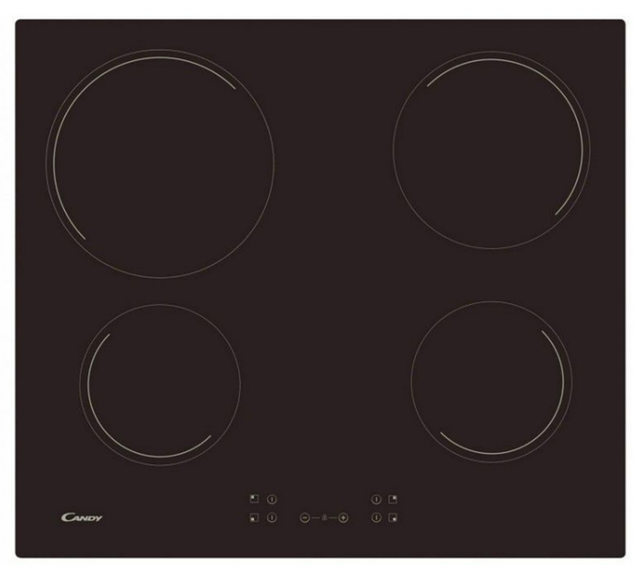 Placa de indução 4 zonas de calor 7200 W 59 cm preto Candy CI 642C/E14U