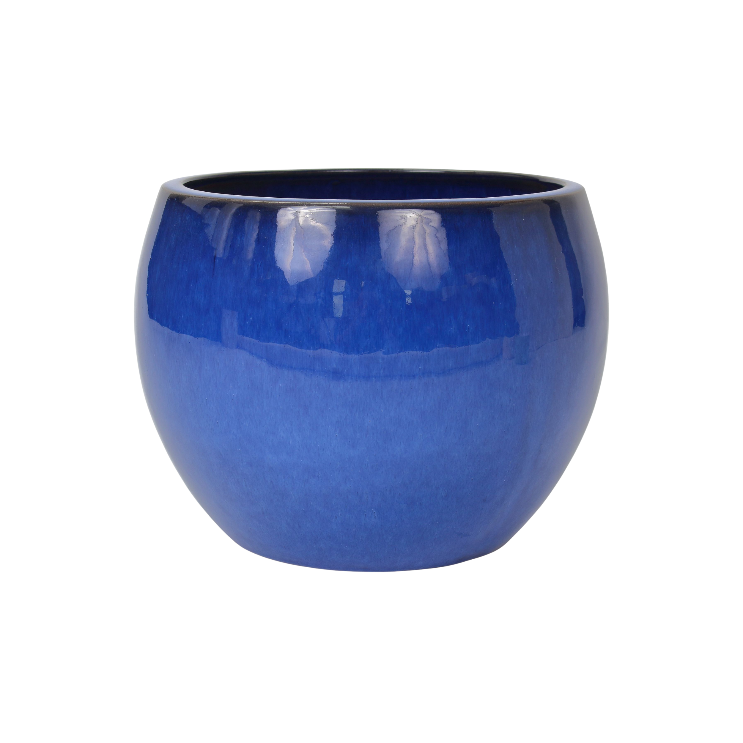 Donica szkliwiona śr. 21 cm mrozoodporna niebieska Cermax