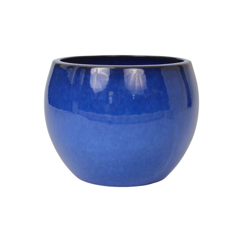 Donica szkliwiona śr. 21 cm mrozoodporna niebieska Cermax