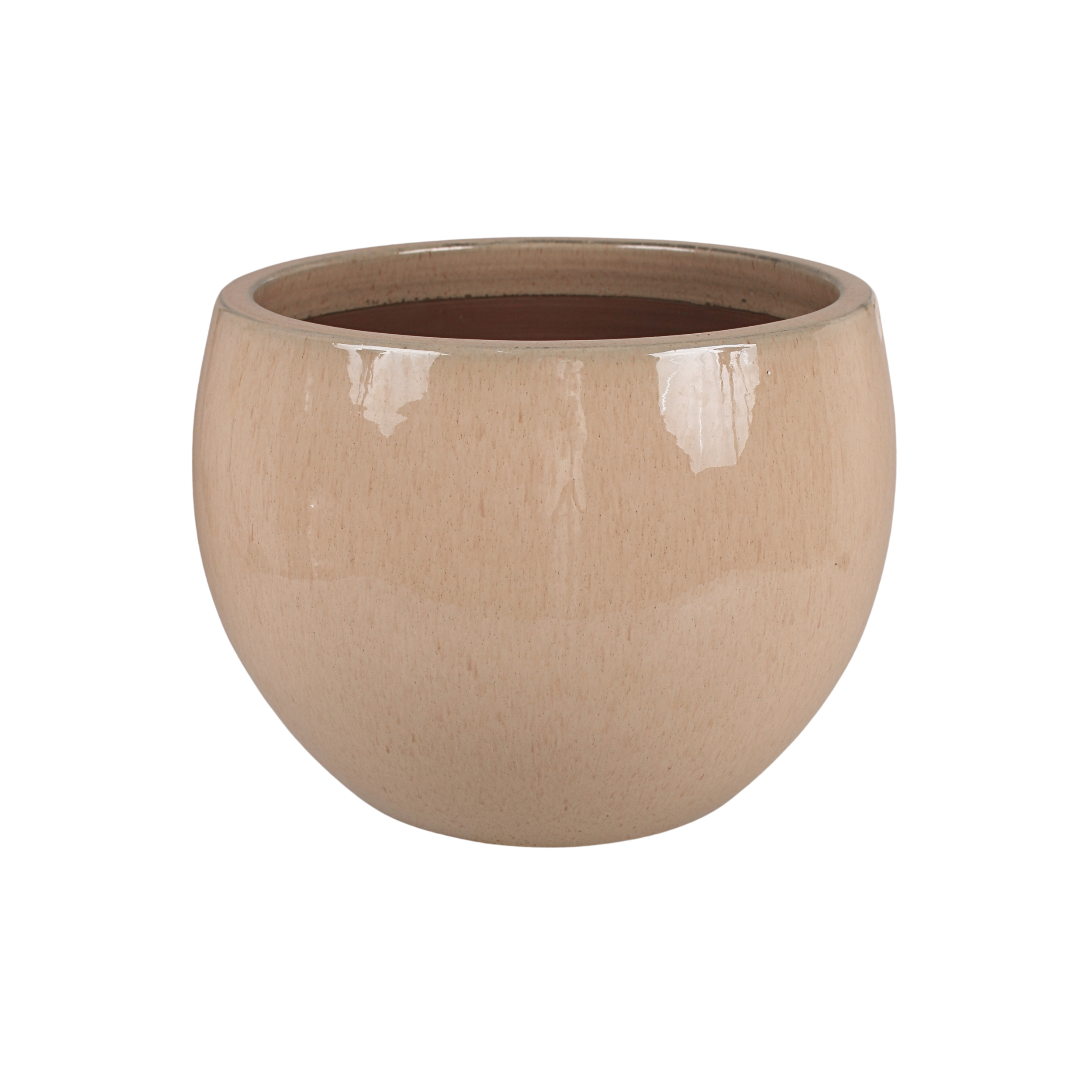 Donica szkliwiona śr. 21 cm mrozoodporna beżowa Cermax