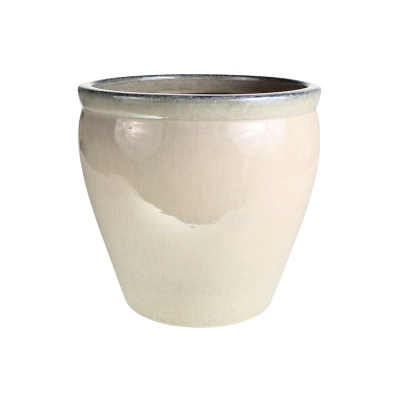 Donica szkliwiona śr. 20 cm mrozoodporna beżowa Cermax