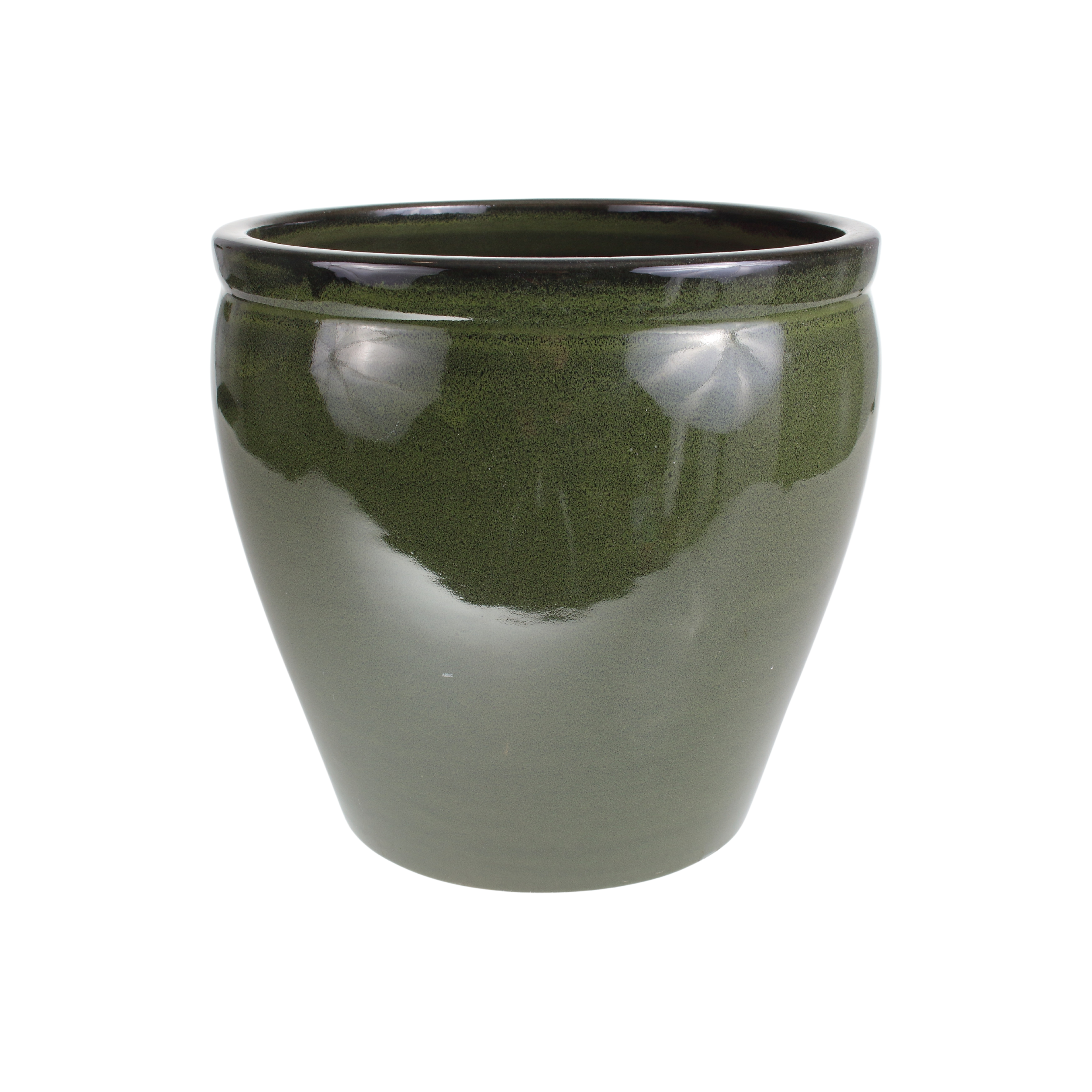 Donica szkliwiona śr. 20 cm mrozoodporna zielona Cermax