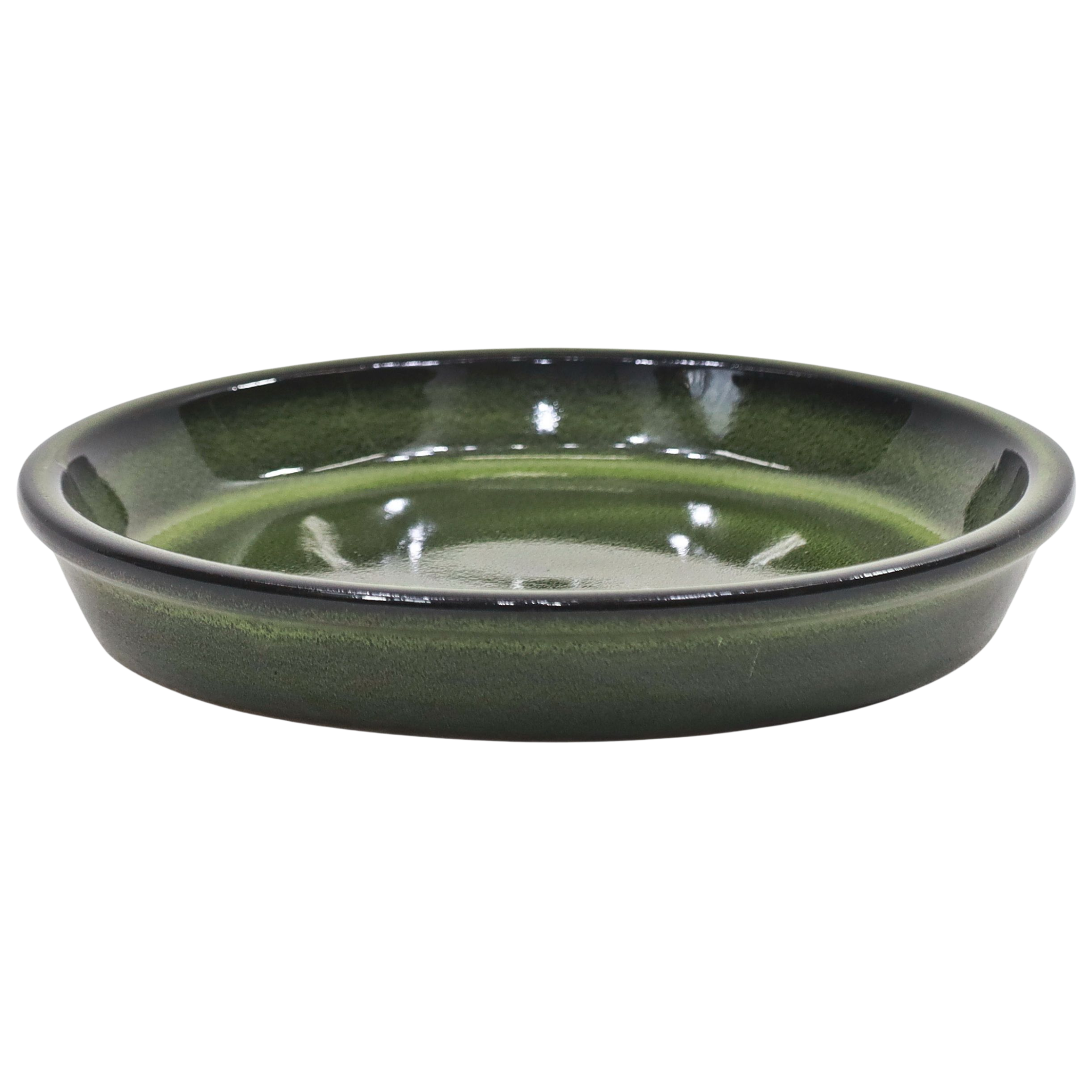 Podstawka pod doniczkę ceramiczna śr. 41 cm zielona Cermax