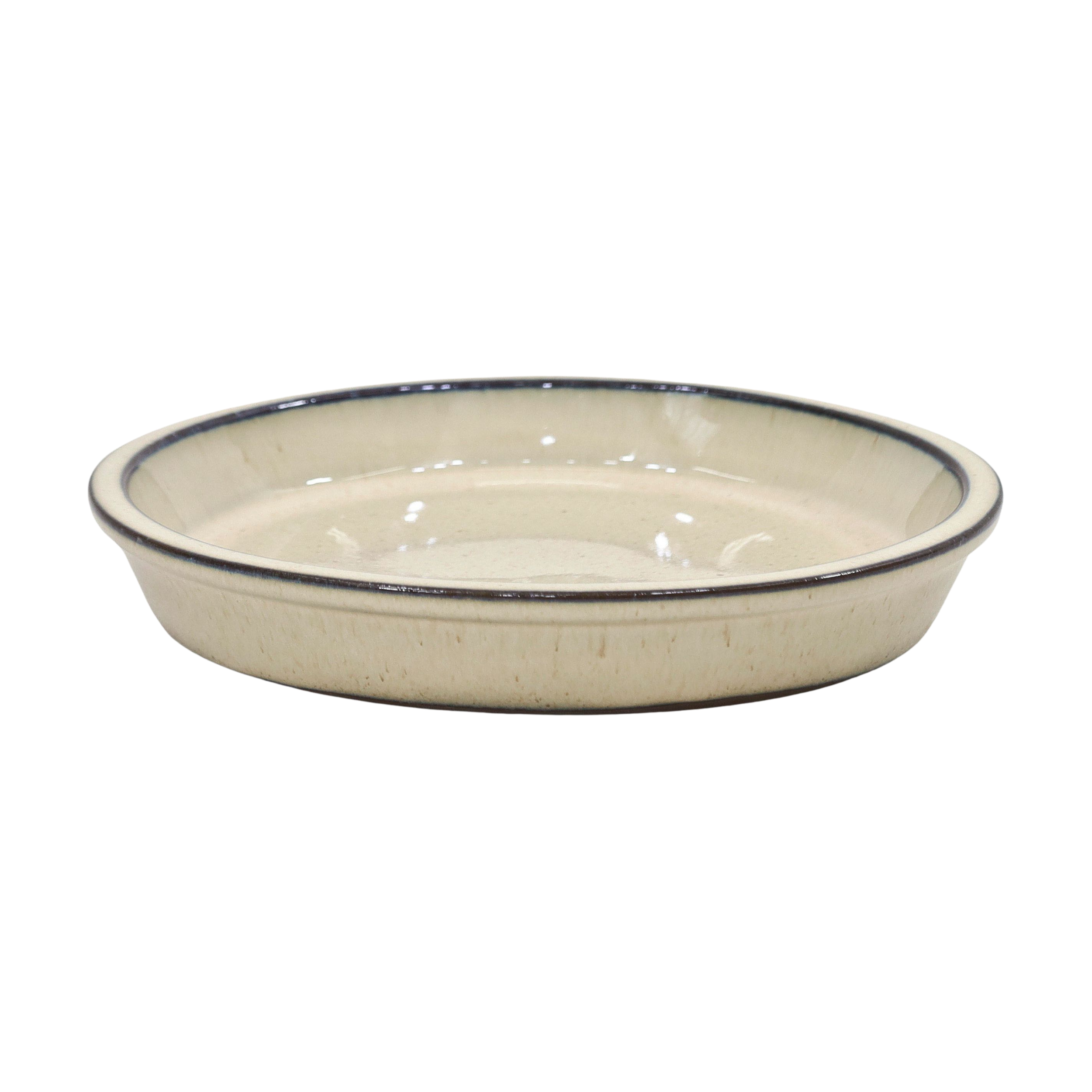 Podstawka pod doniczkę ceramiczna śr. 22 cm beżowa Cermax