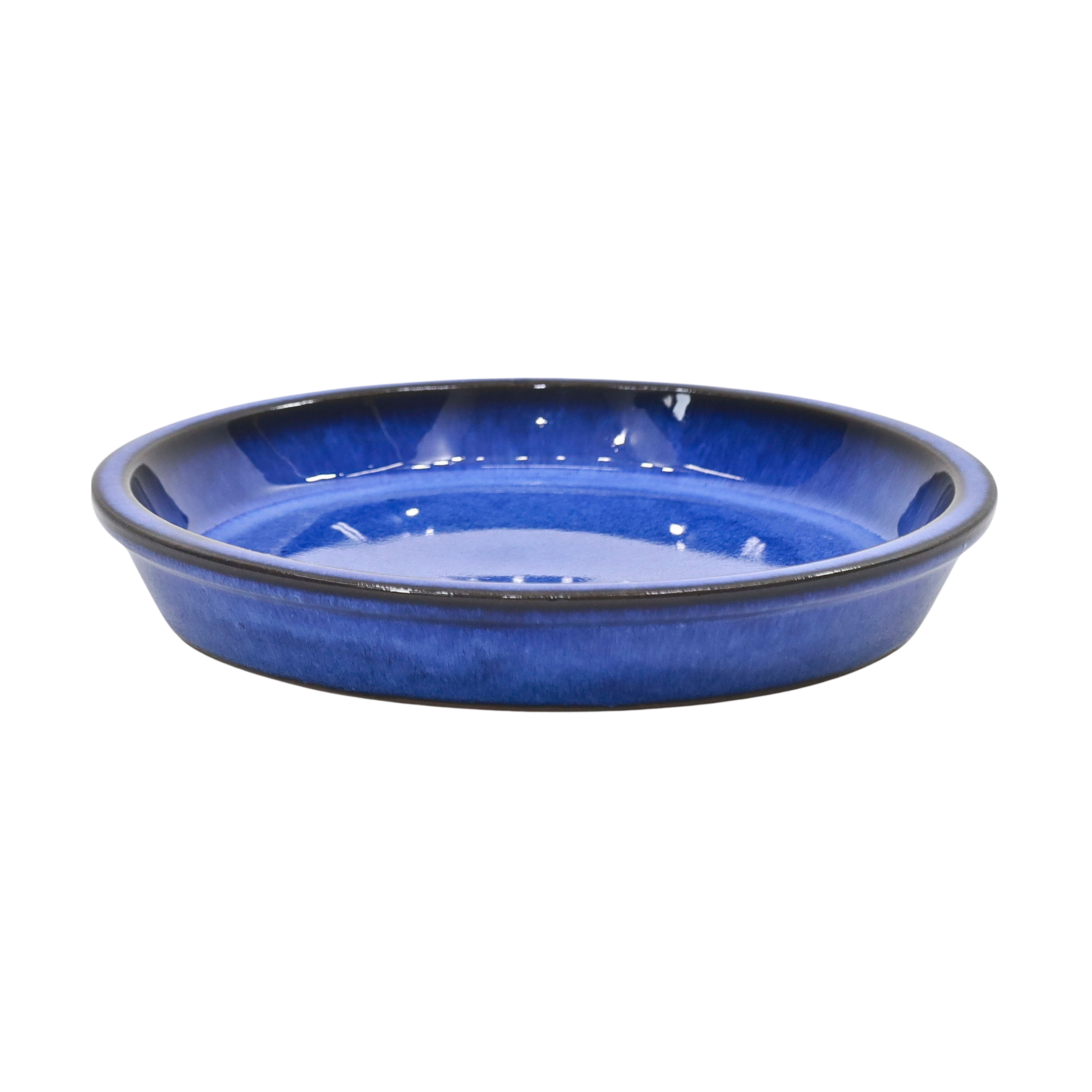 Podstawka pod doniczkę ceramiczna śr. 18 cm niebieska Cermax