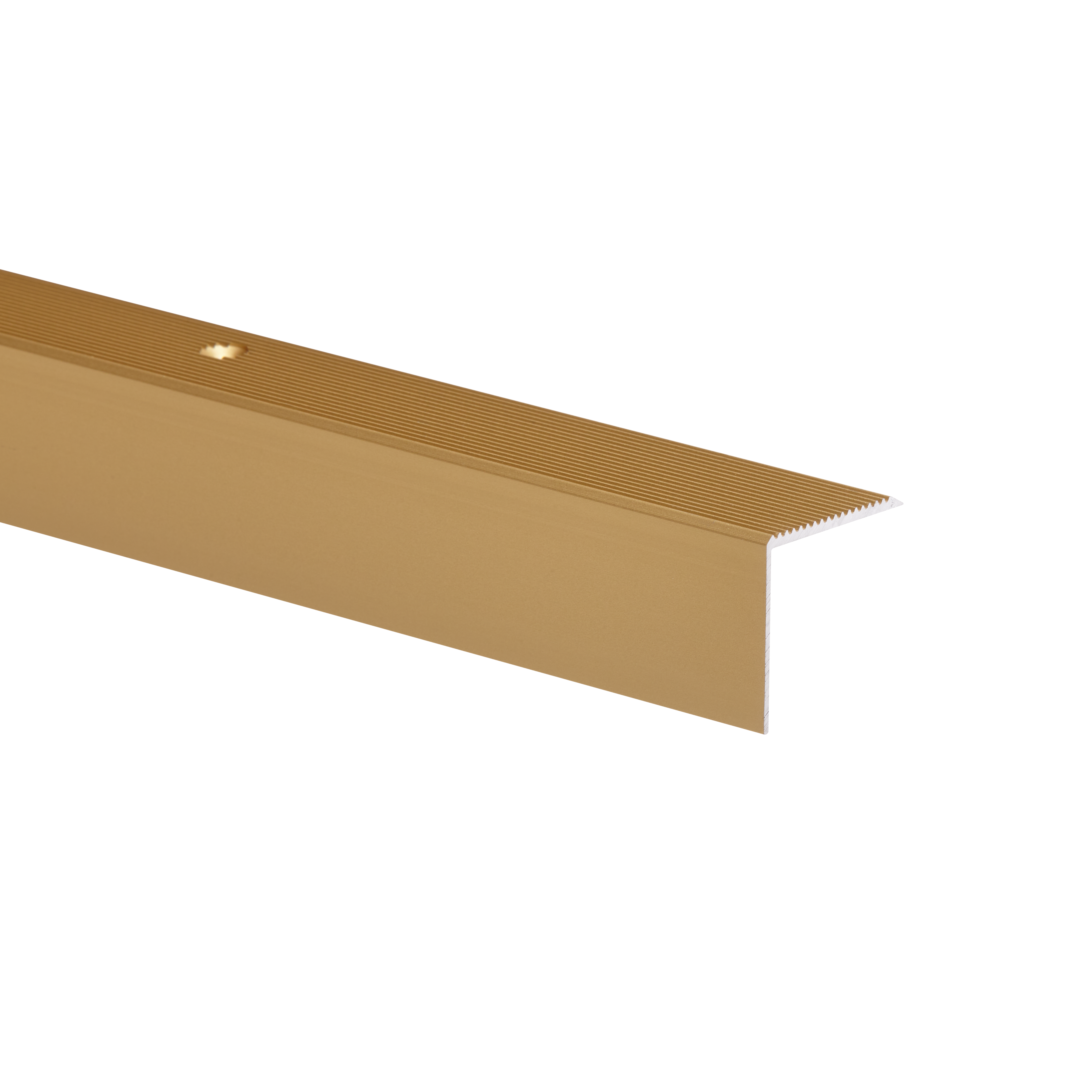Profil schodowy ryflowany złoty aluminium anoda 30 mm x 100 cm