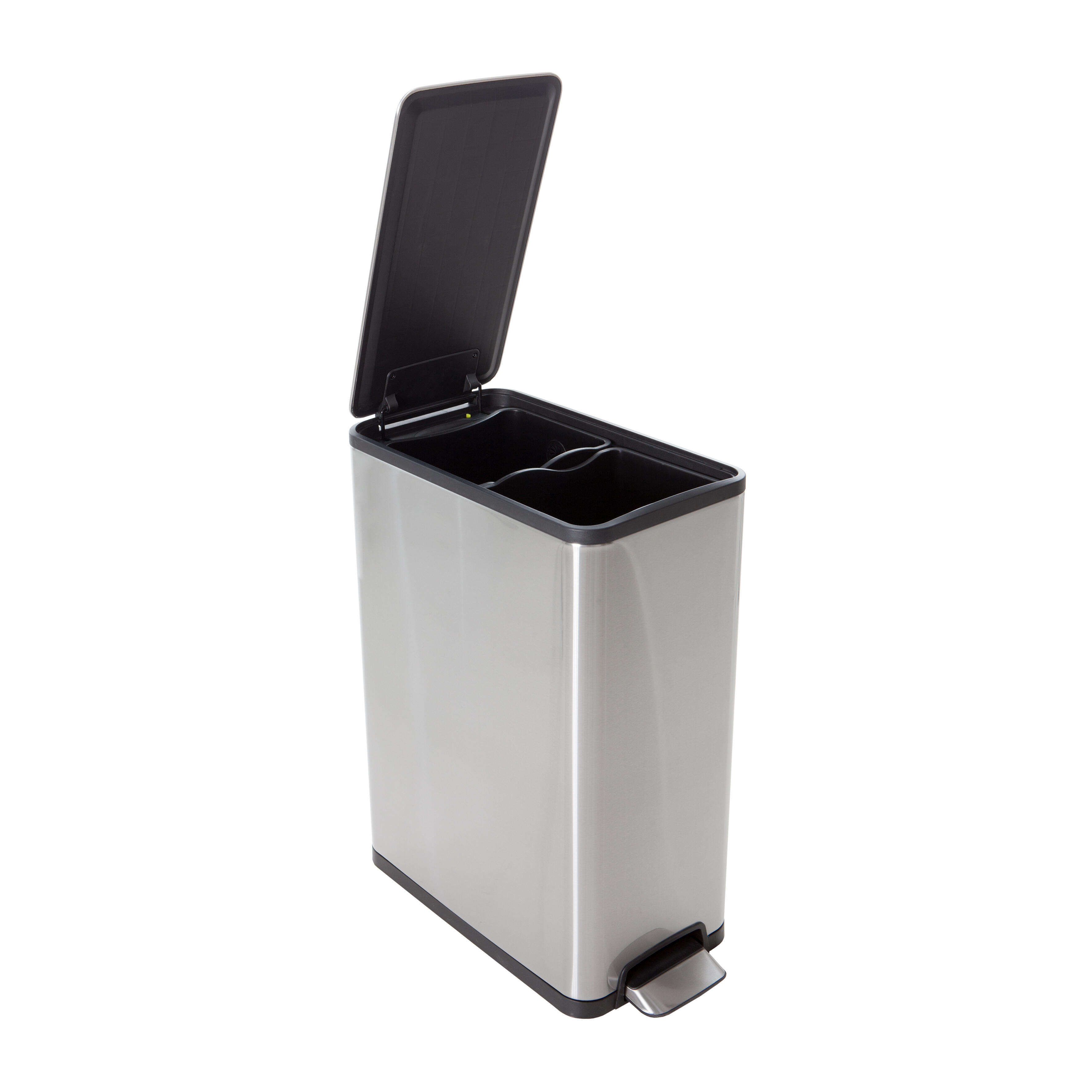 Poubelle tri sélectif de cuisine 20+20L à pédale HAILO Profil acier inoxydable - 4