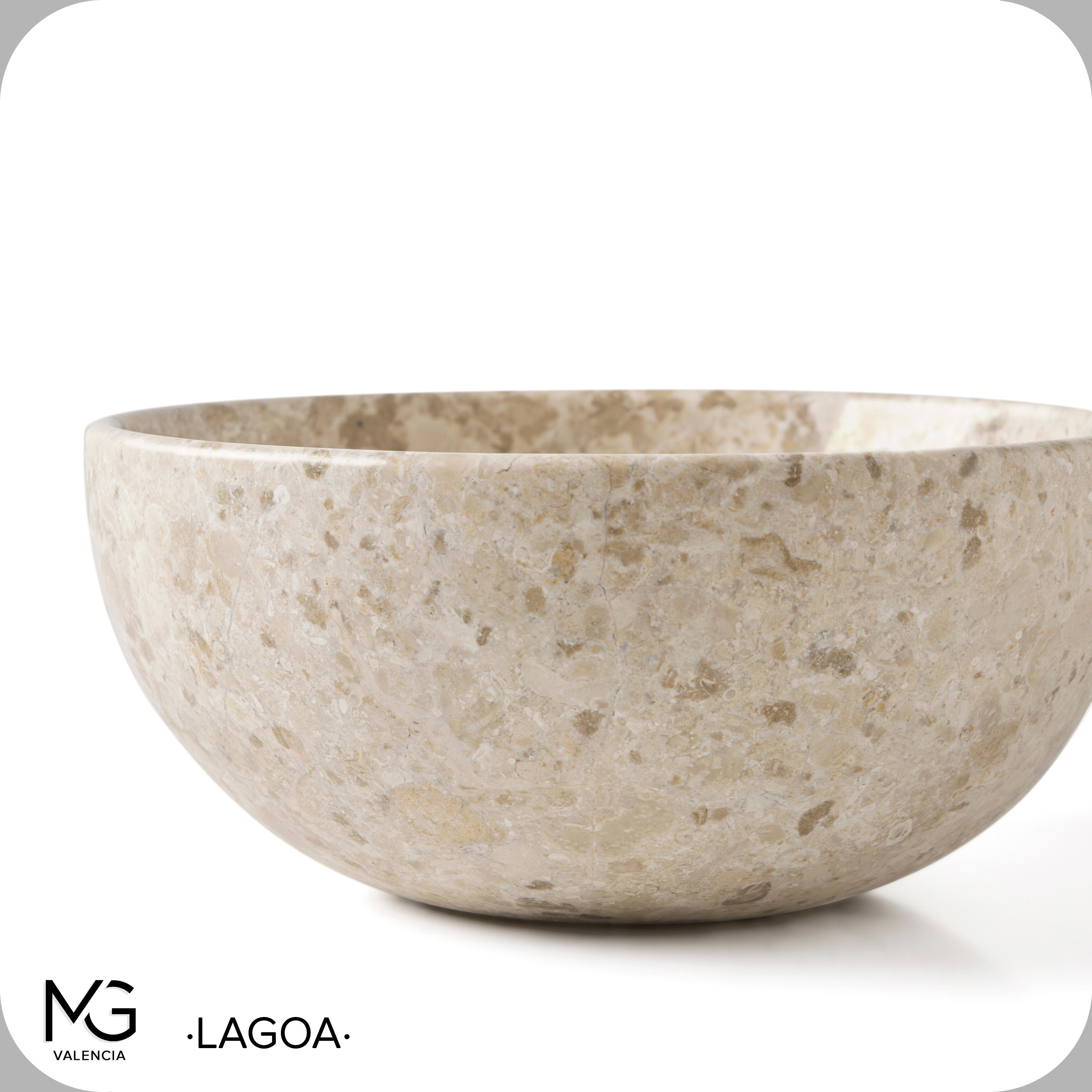 Lavatório de pousar 35 cm bege Lagoa - 11