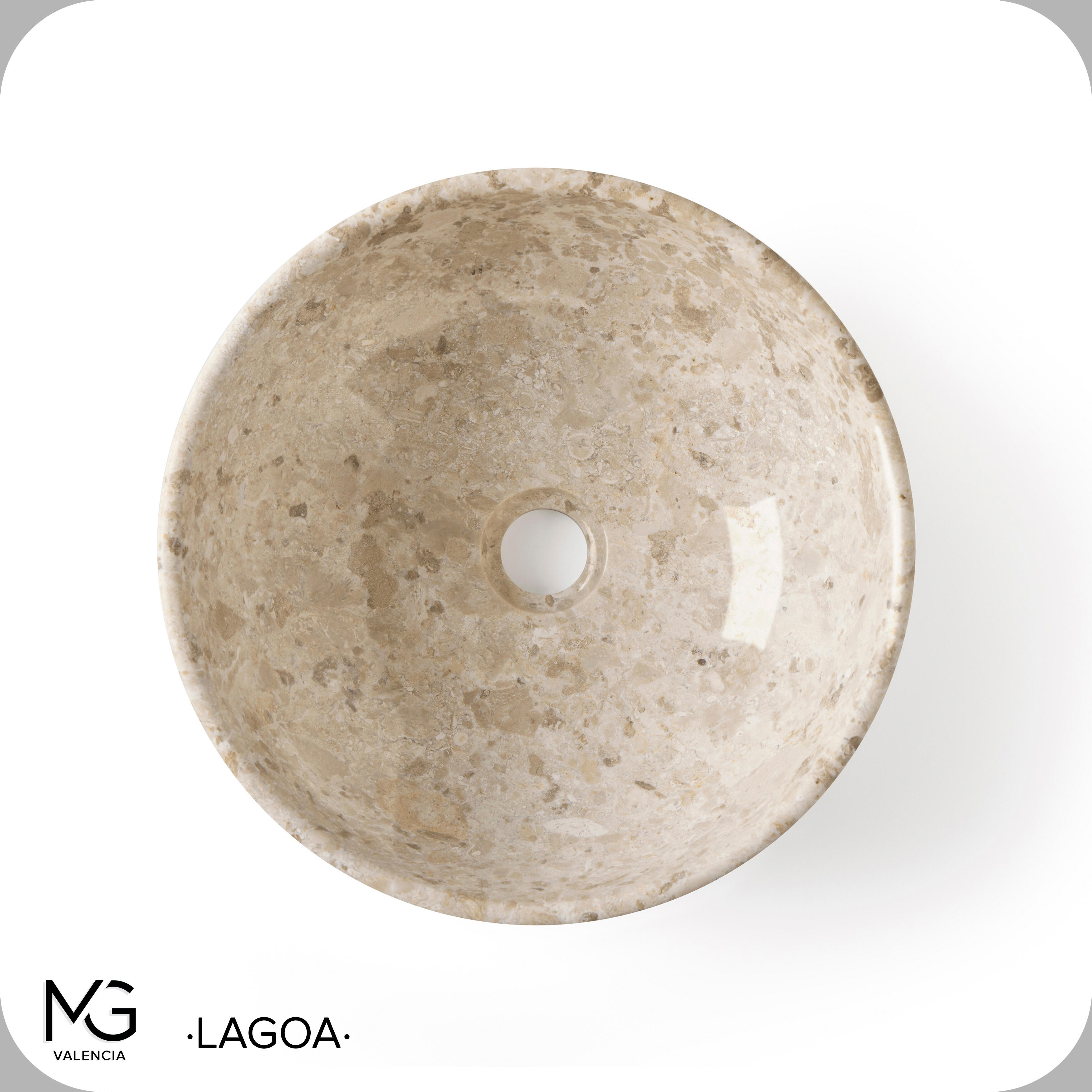 Lavatório de pousar 35 cm bege Lagoa - 10