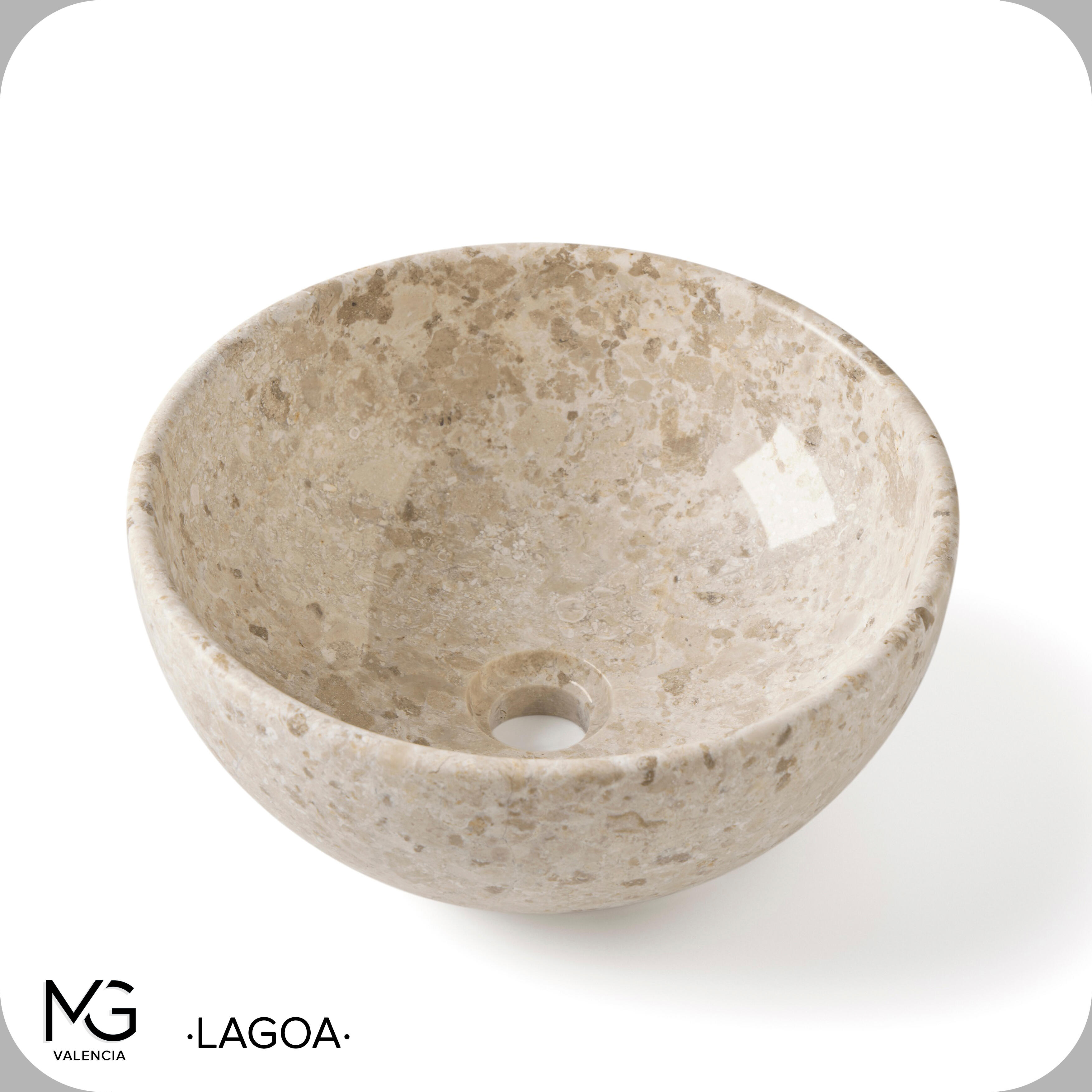 Lavatório de pousar 35 cm bege Lagoa - 9