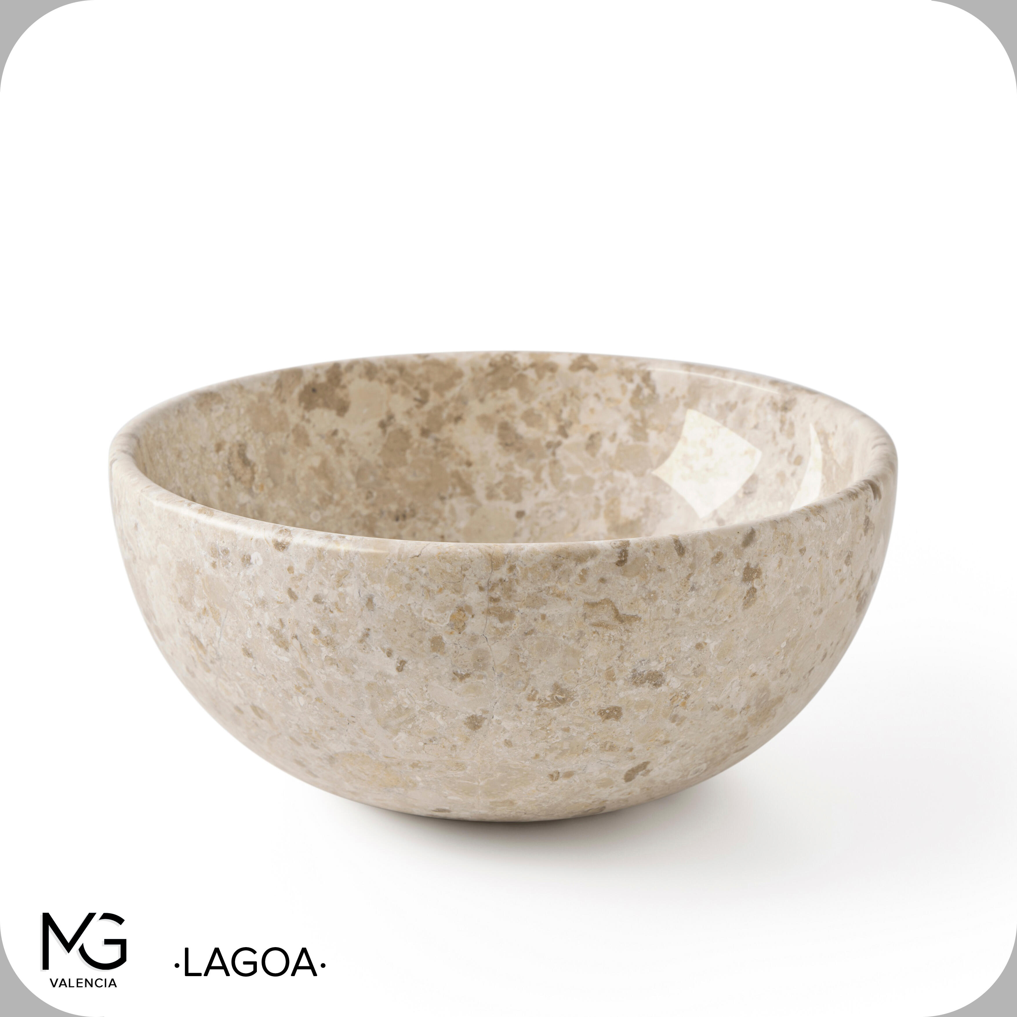 Lavatório de pousar 35 cm bege Lagoa - 3