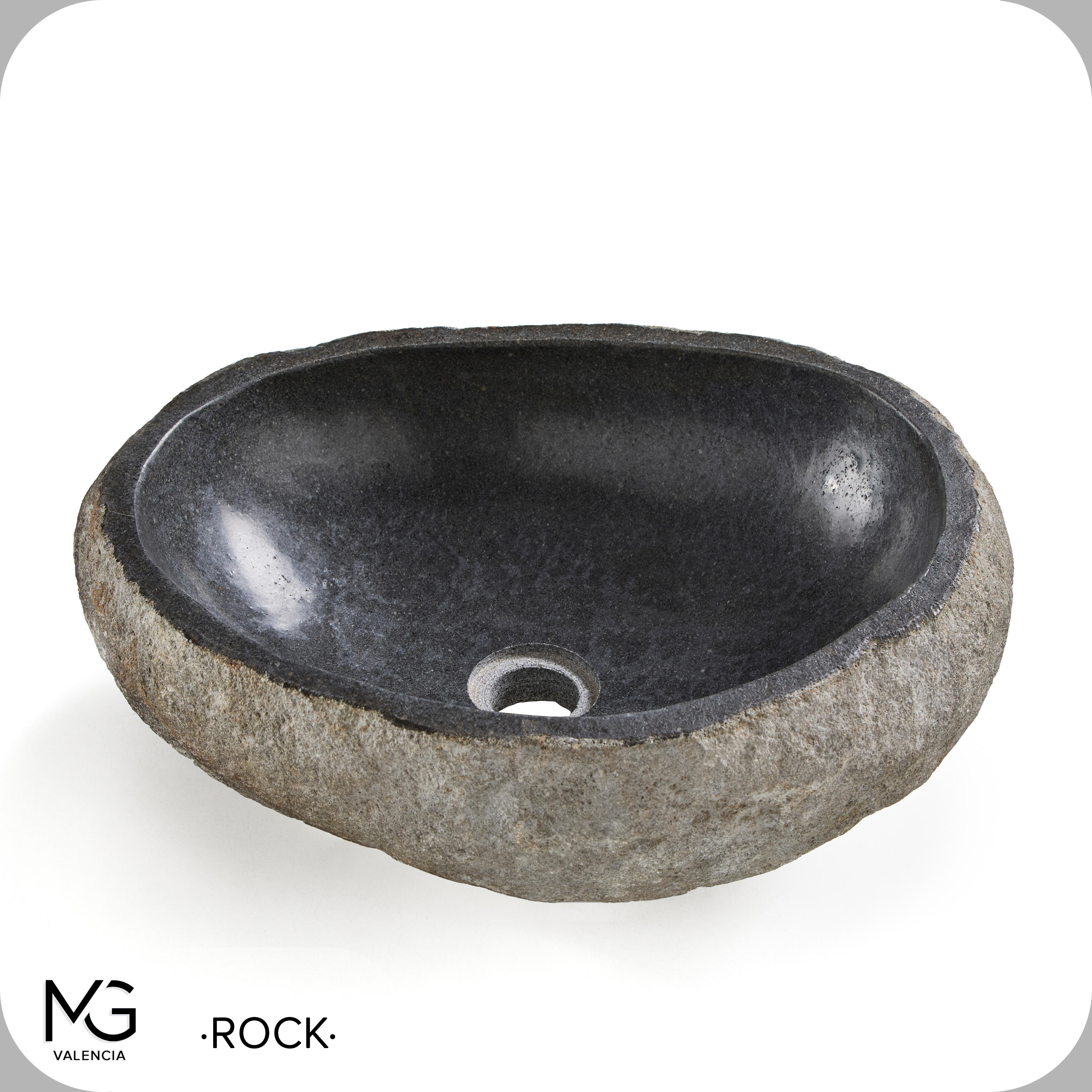 Lavatório de pousar 40x45 cm pedra Rock - 3