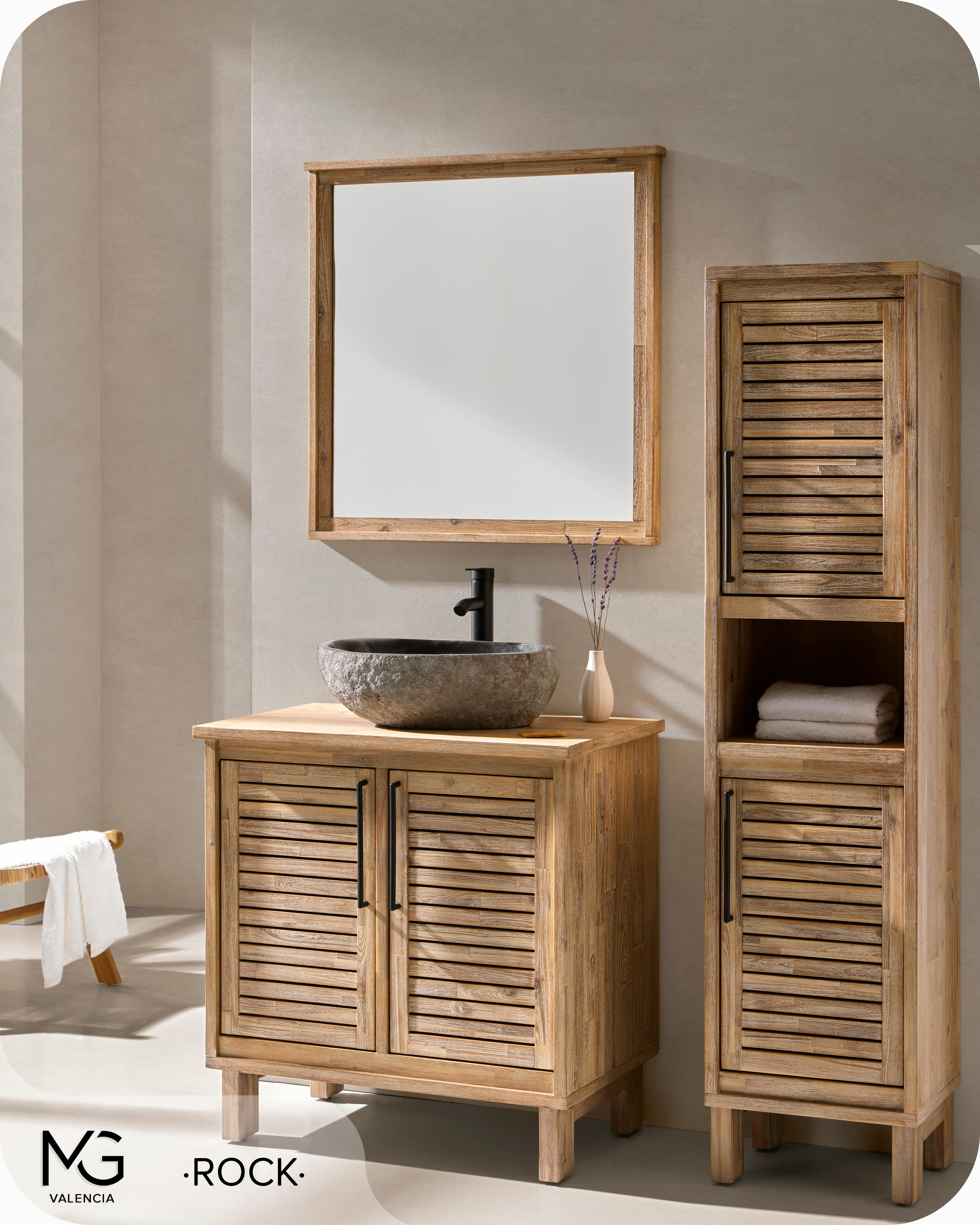 Lavatório de pousar 40x45 cm pedra Rock - 10