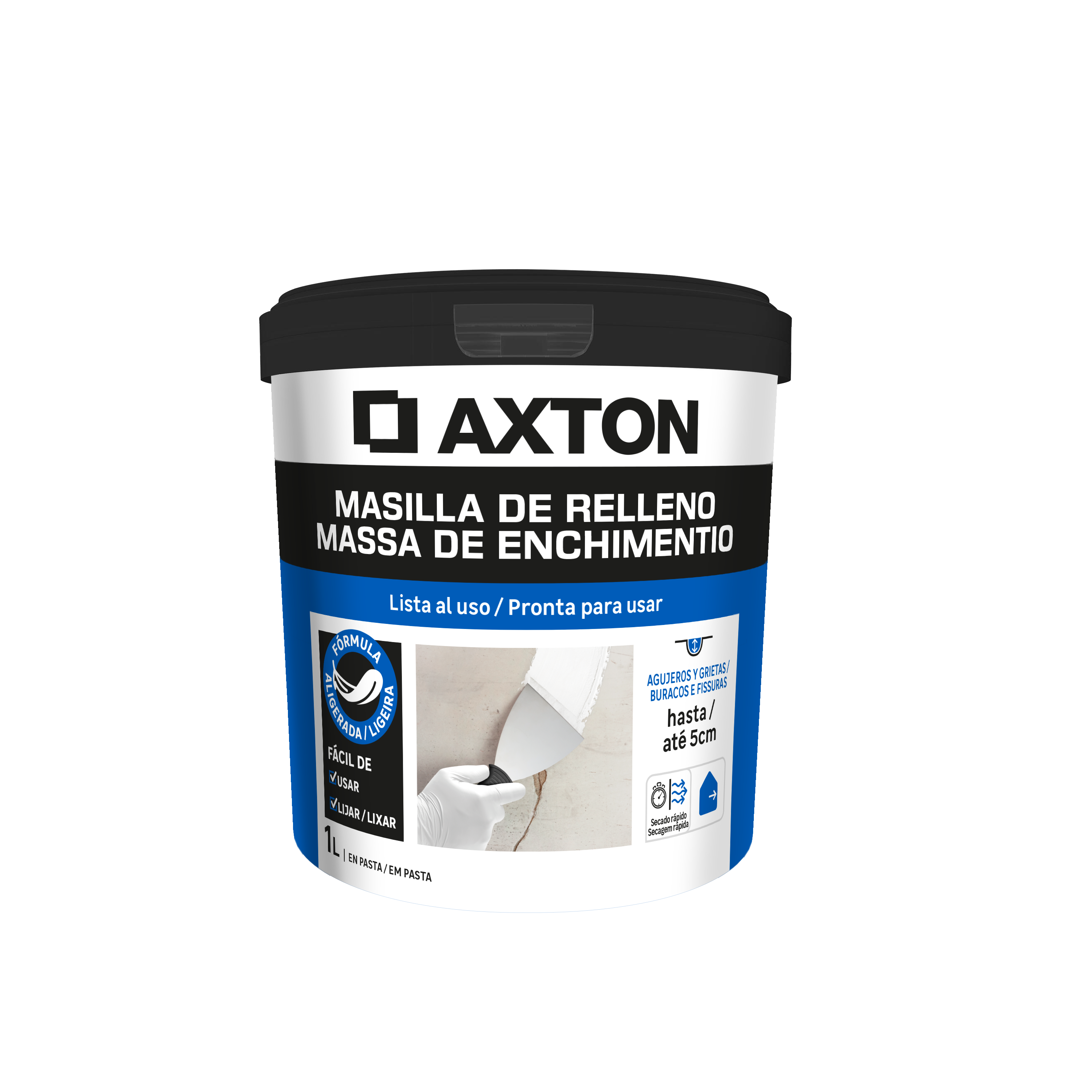 Pasta relleno aligerado axton 1l