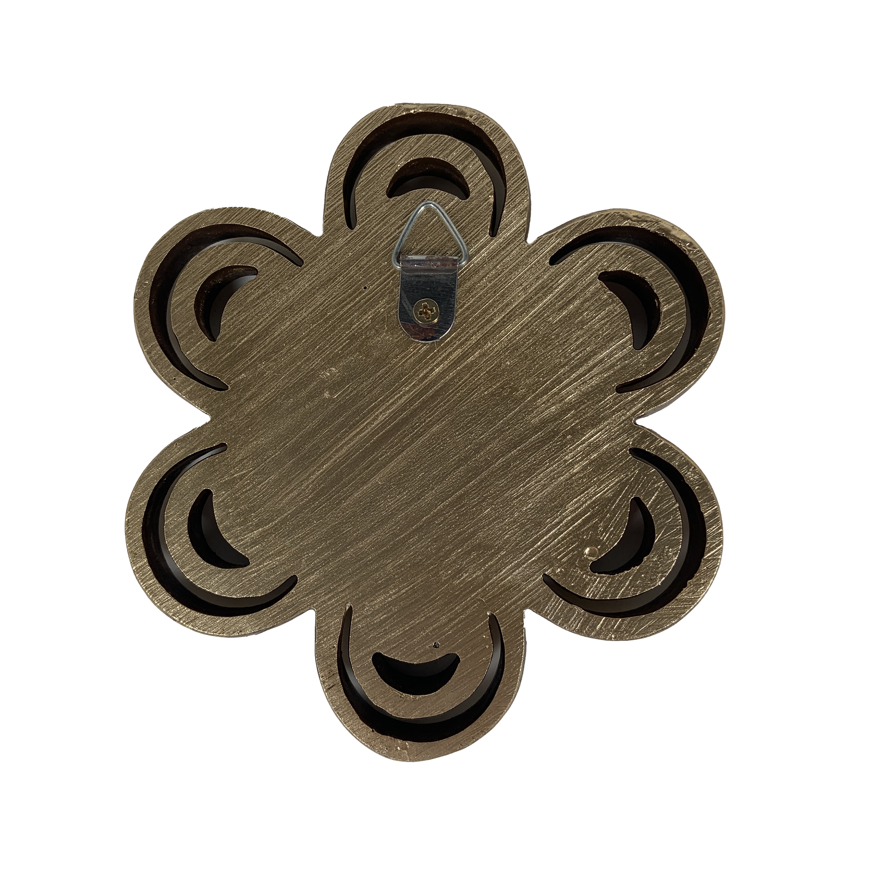 Objet décoratif sans cadre FLEUR MIROIR, doré EMDE l.11 x H.11 cm - 3