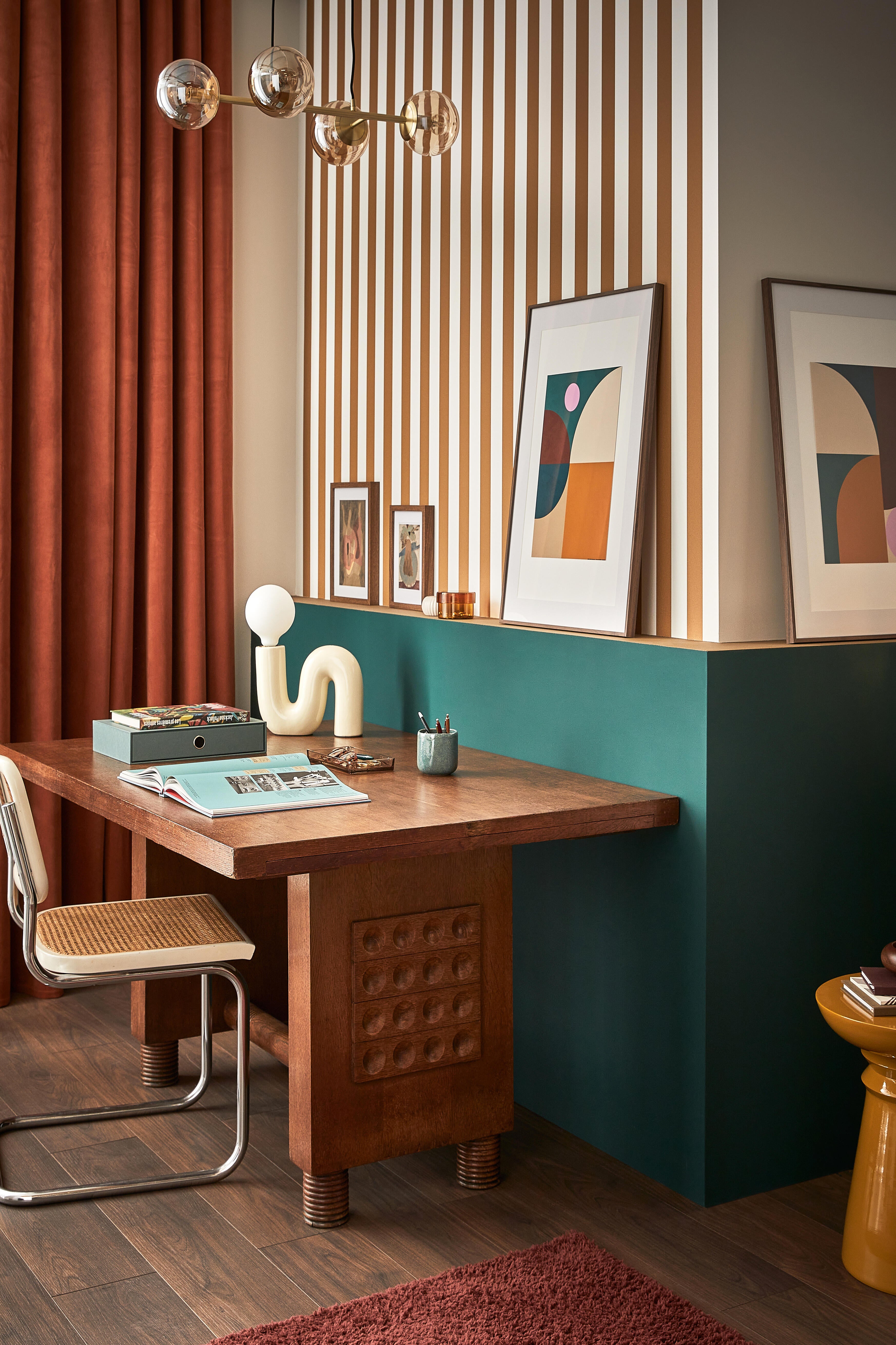 Papier peint intissé Rayure jovan INSPIRE jaune - 6