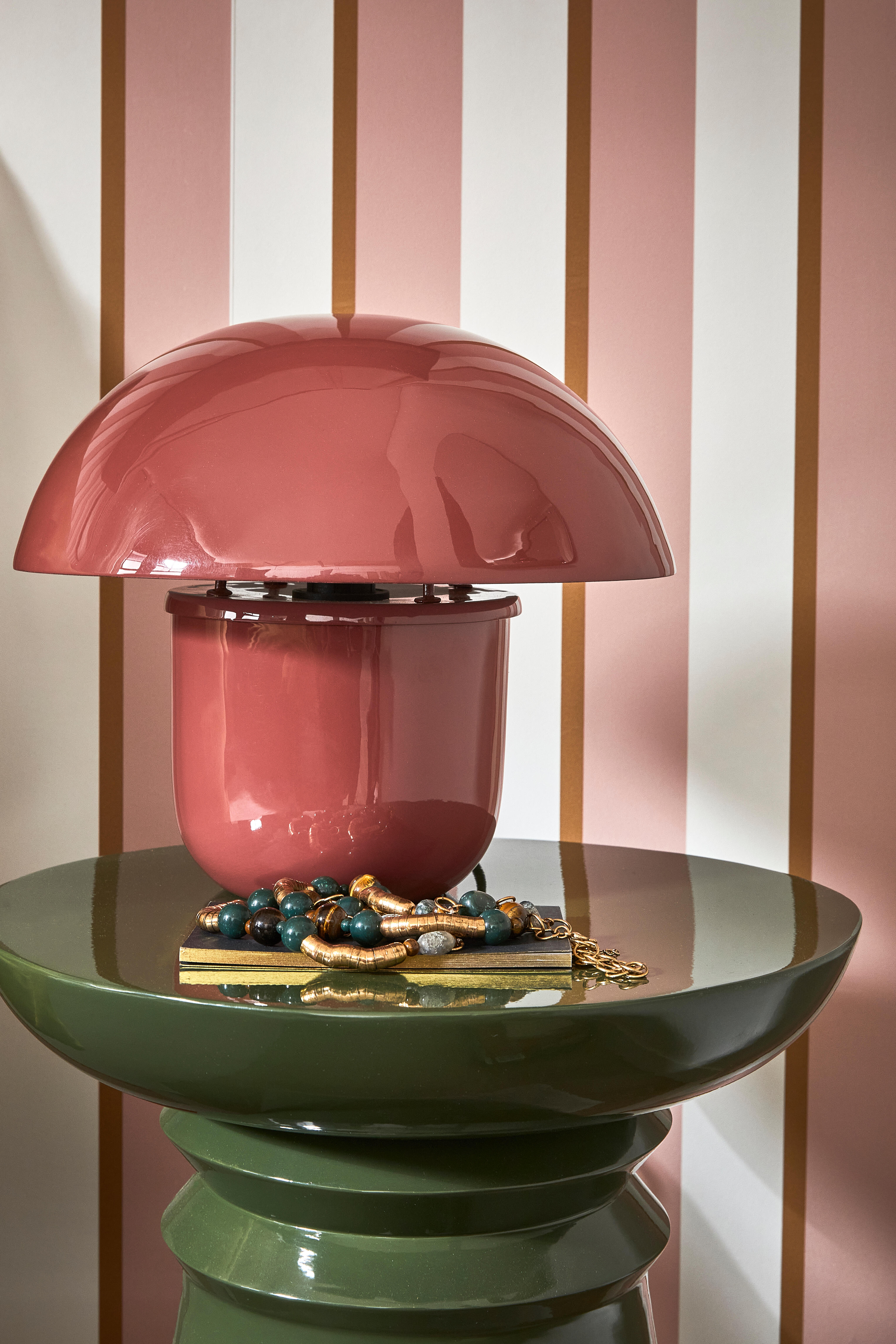 Table d'appoint Totem, vert L.44 x H.50 cm - 3