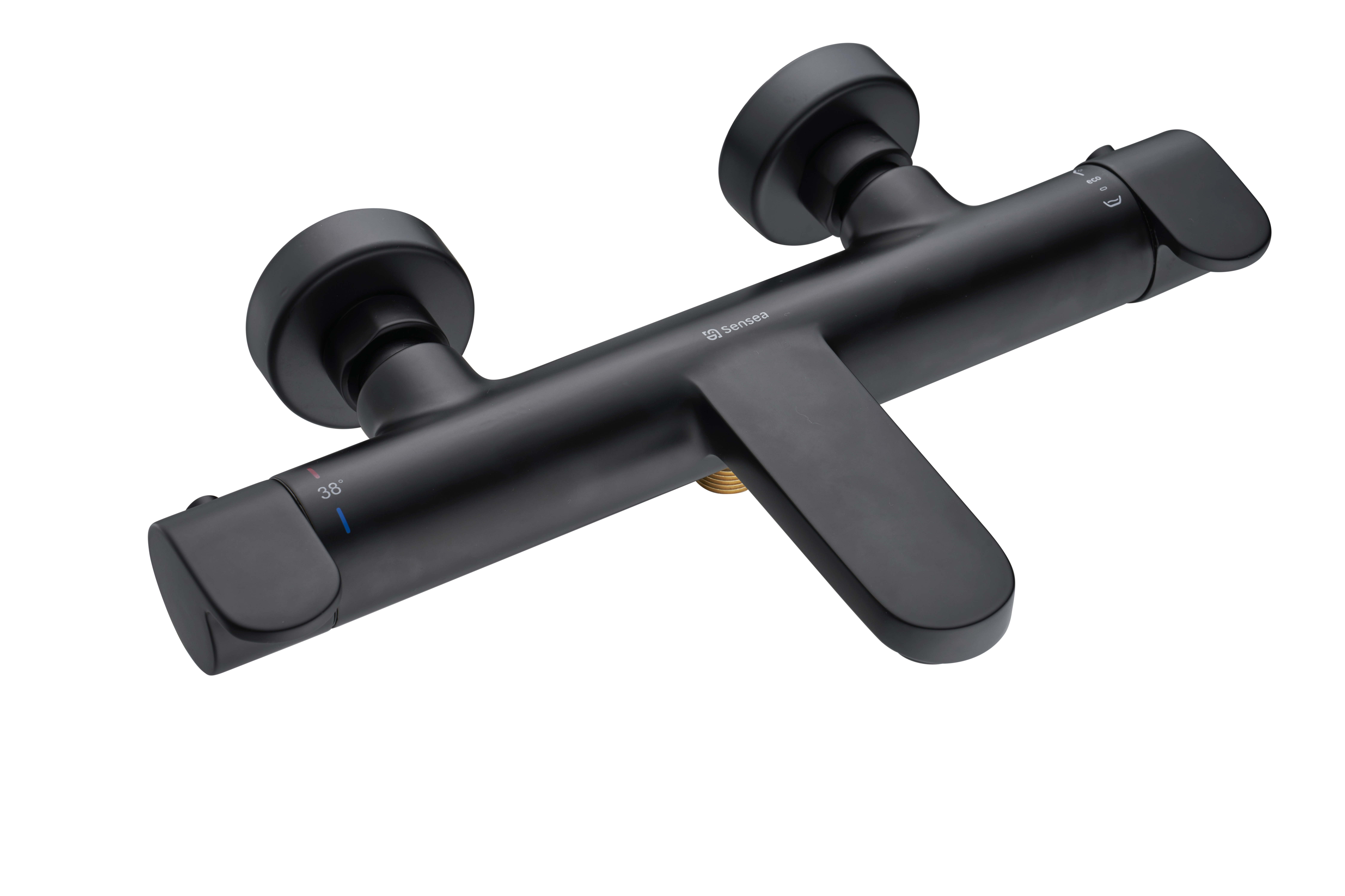 Grifo de bañera termostático SENSEA Icone negro mate Latón - 11